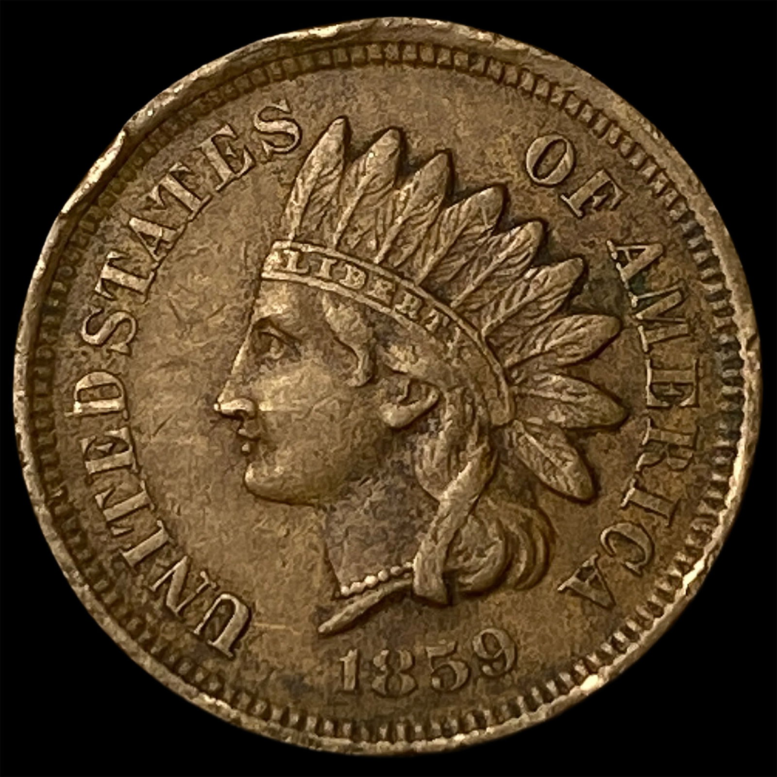 1859 Indian Head Cent NEARLY UNCIRCULATED (1 of 2)