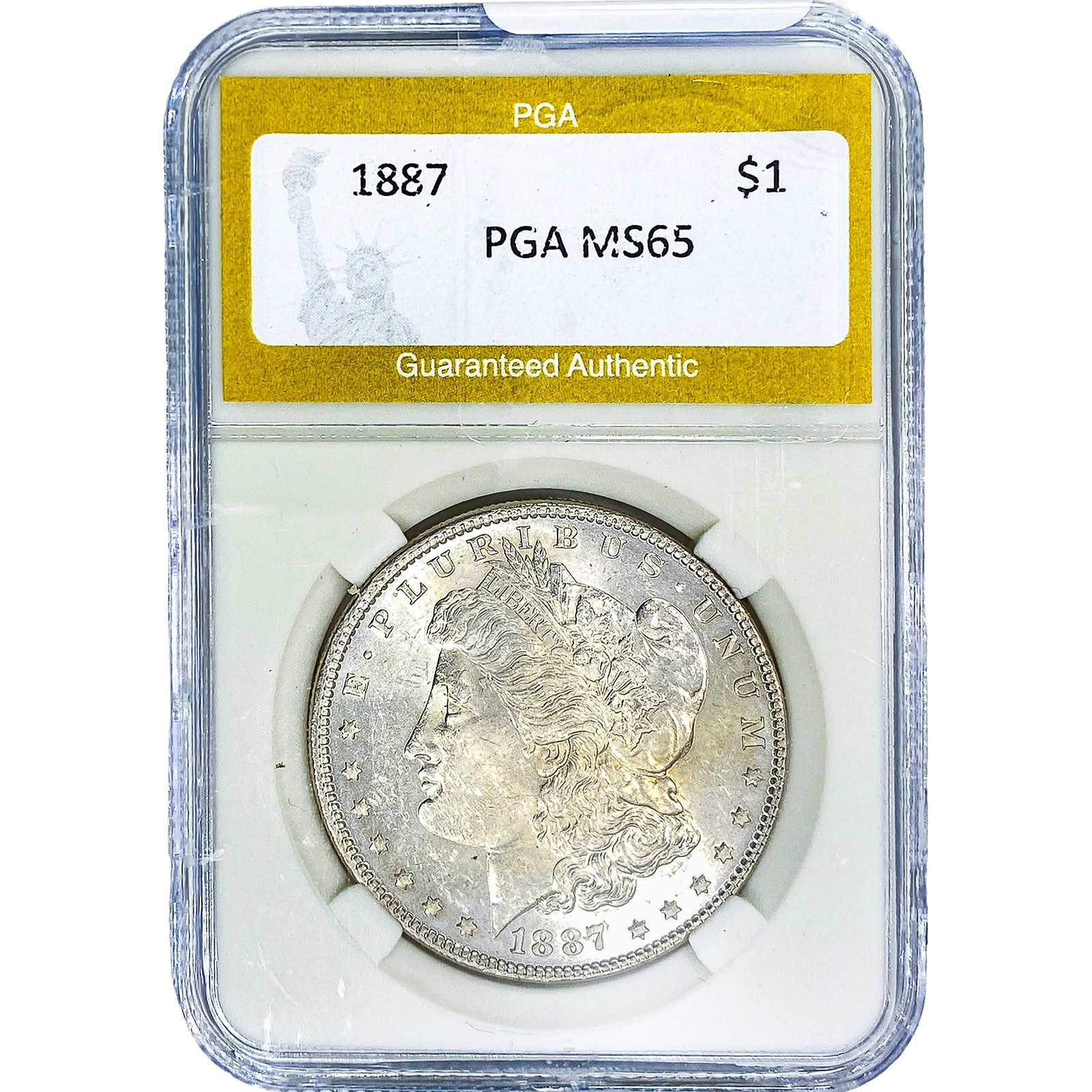 1887 Morgan Silver Dollar PGA MS65: 1887 Morgan Silver Dollar PGA MS65