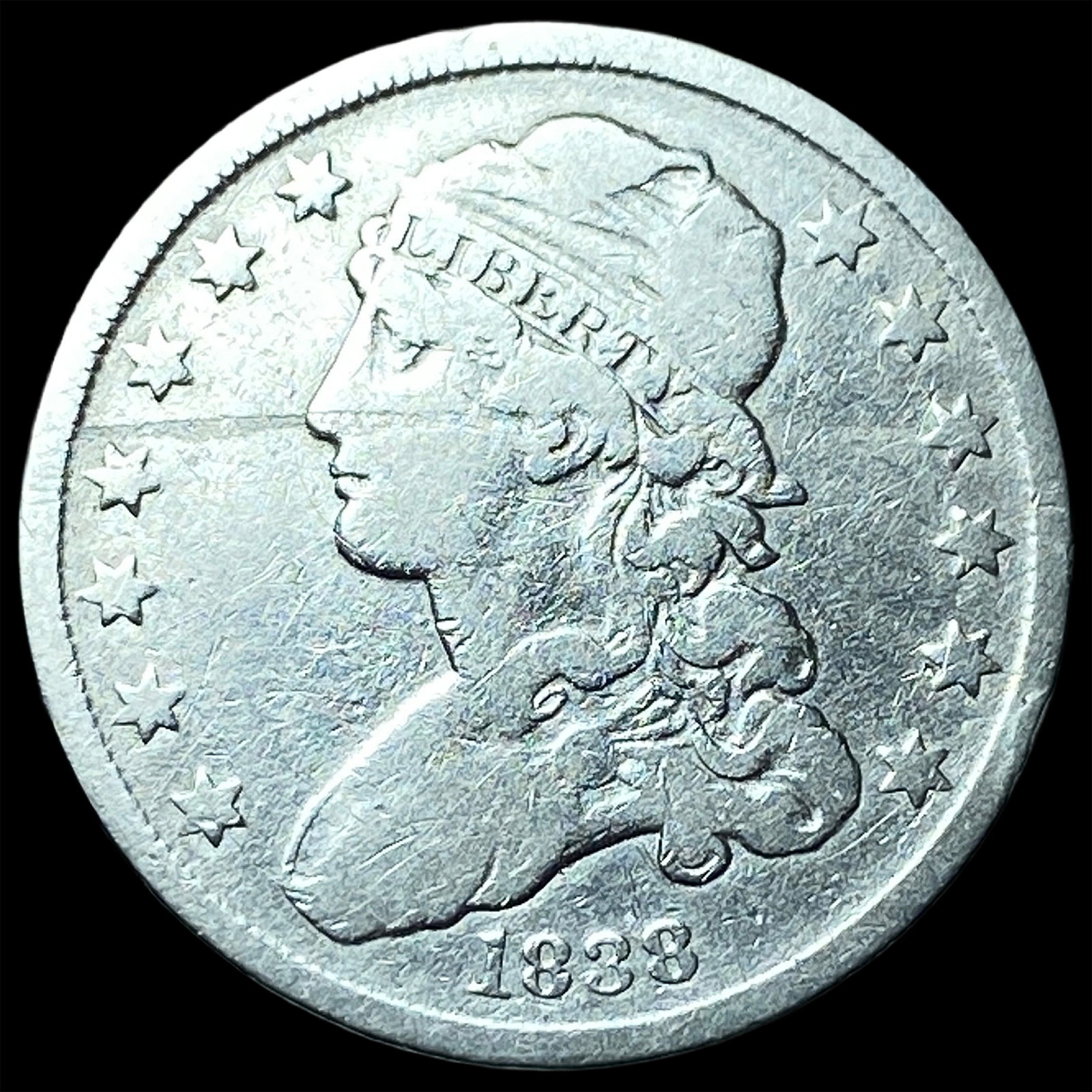 1838 Capped Bust Quarter LIGHTLY CIRCULATED (1 of 2)