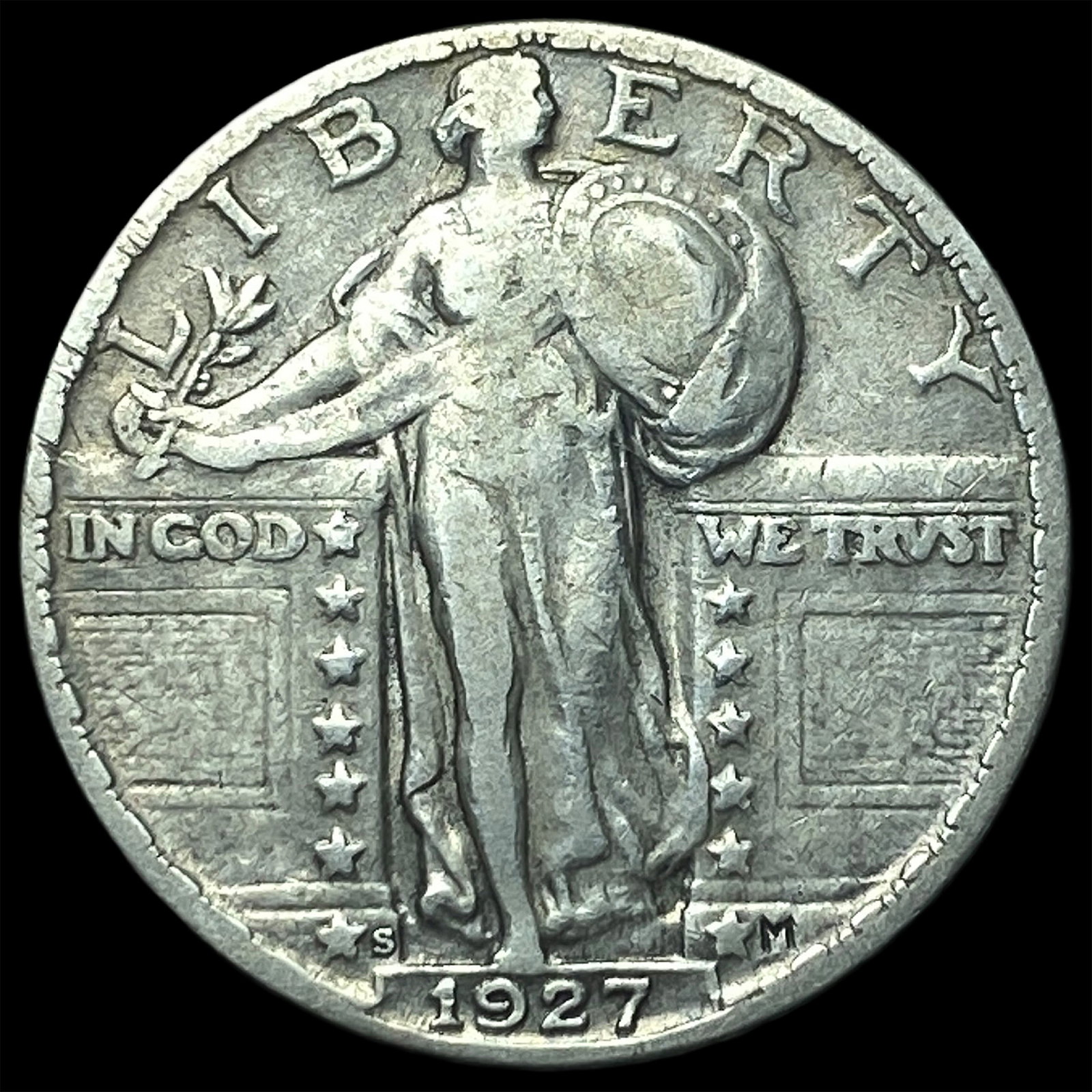 1927-S Silver Standing Liberty Quarter CLOSELY UNCIRCULATED (1 of 2)