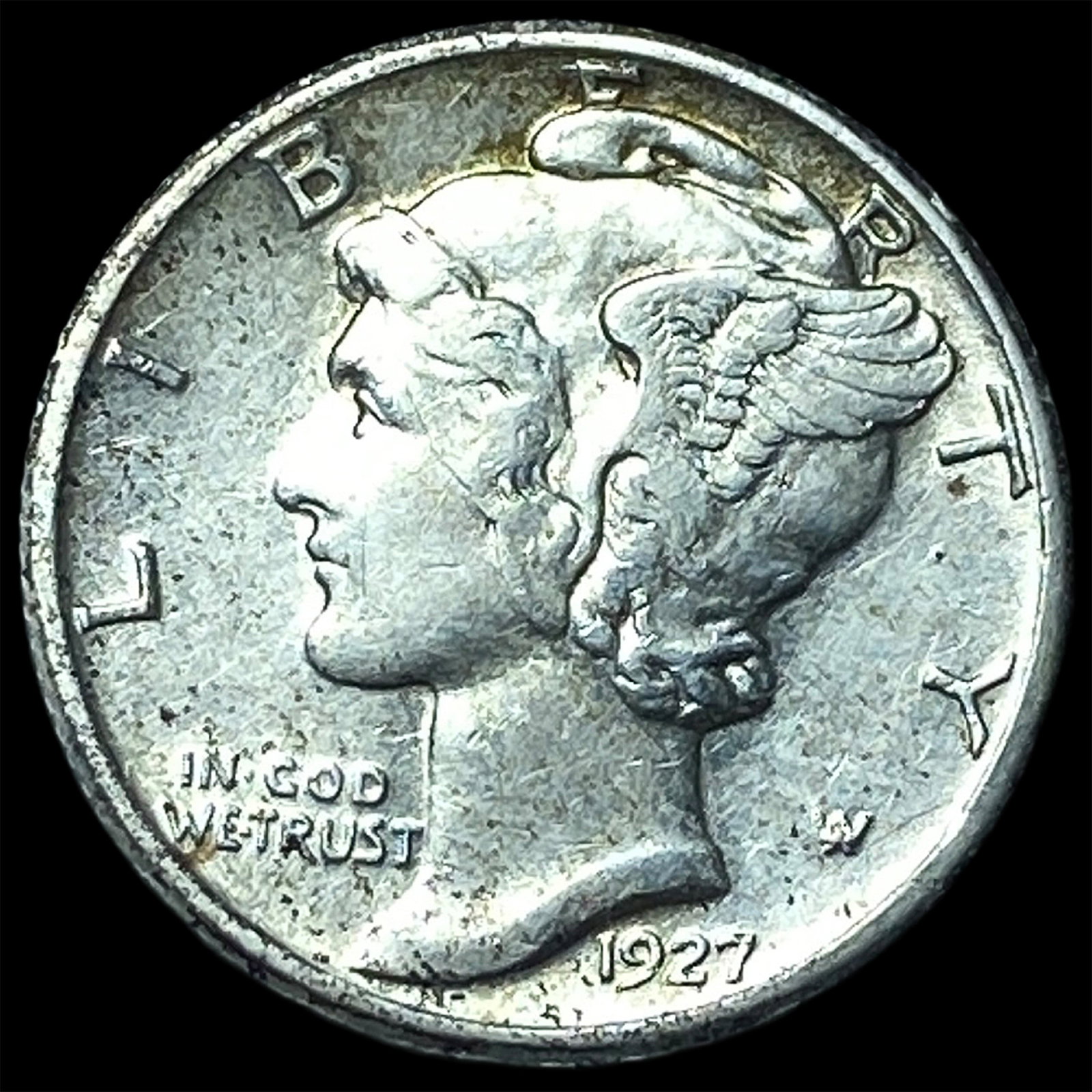 1927-S Silver Mercury Dime CLOSELY UNCIRCULATED: 1927-S Silver Mercury Dime CLOSELY UNCIRCULATED