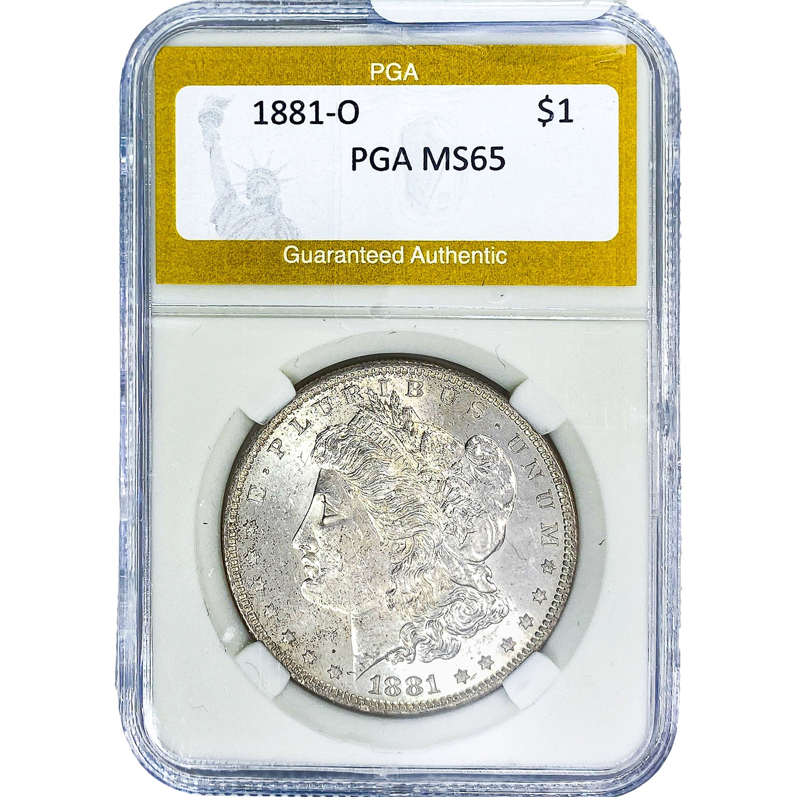 1881-O Morgan Silver Dollar PGA MS65: 1881-O Morgan Silver Dollar PGA MS65