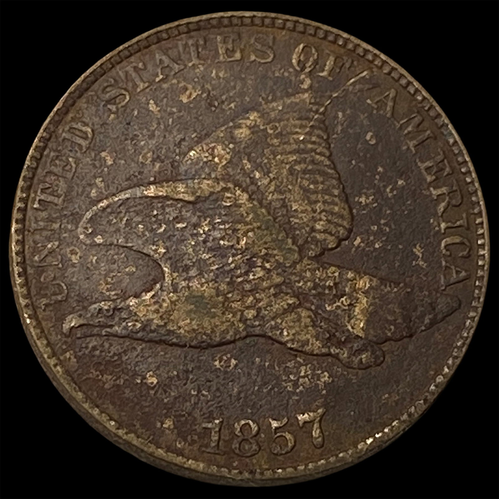 1857 Flying Eagle Cent NEARLY UNCIRCULATED: 1857 Flying Eagle Cent NEARLY UNCIRCULATED
