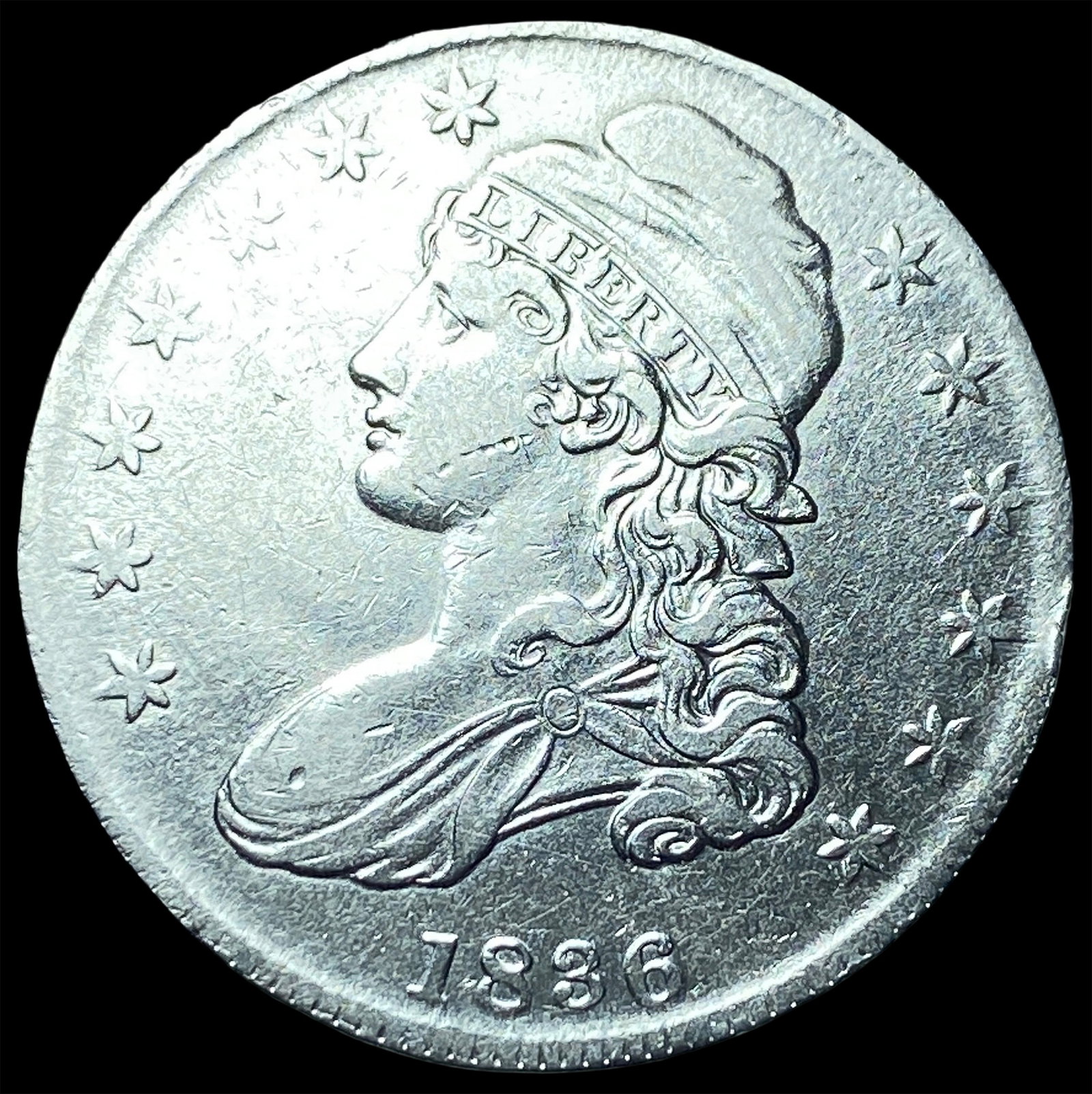 1836 Capped Bust Half Dollar CHOICE AU (1 of 2)