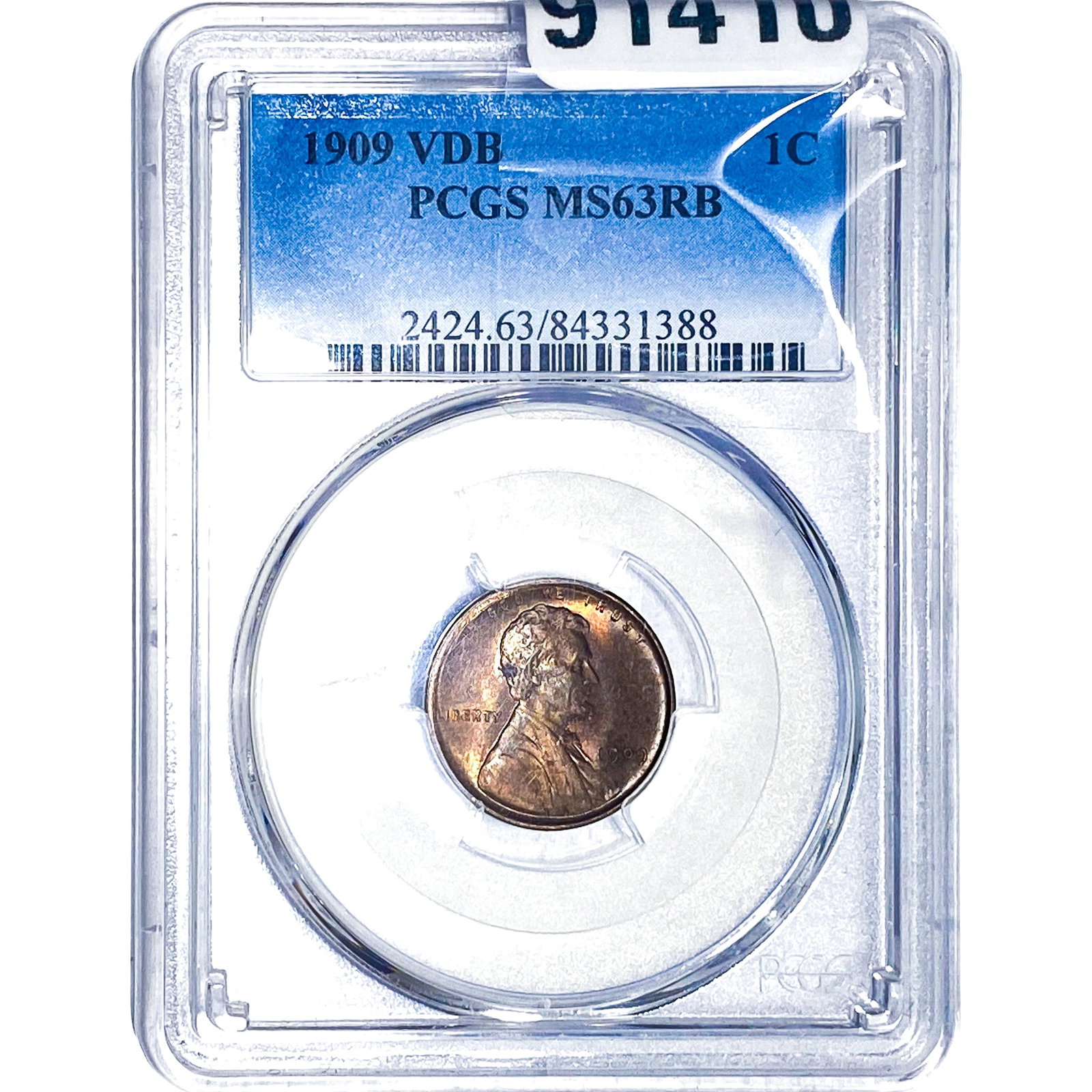1909 Wheat Cent PCGS MS63 RB (1 of 2)