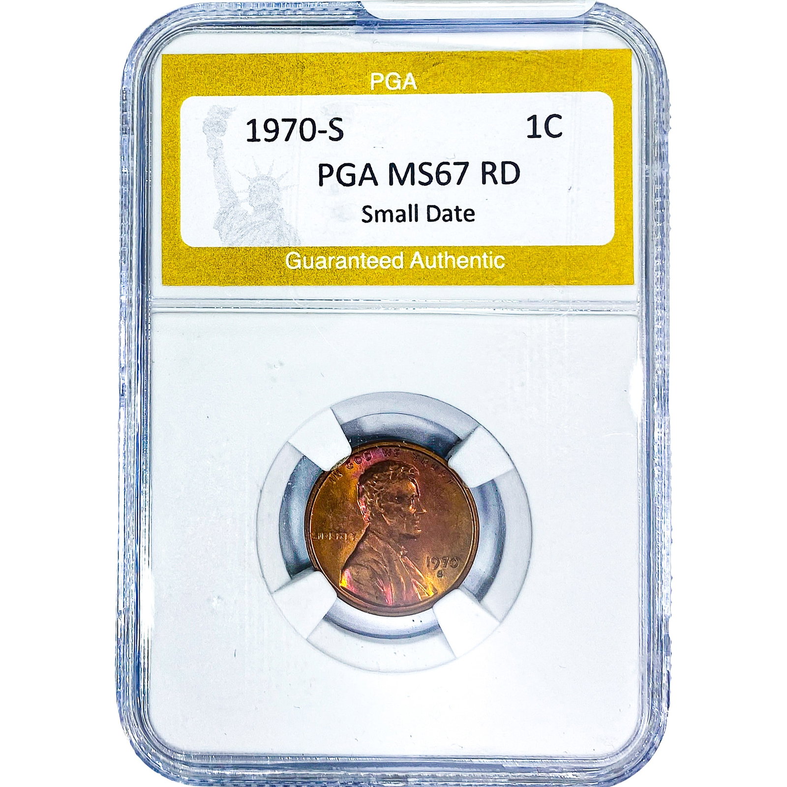 1970-S Lincoln Memorial Cent PGA MS67 RD Small Date (1 of 2)