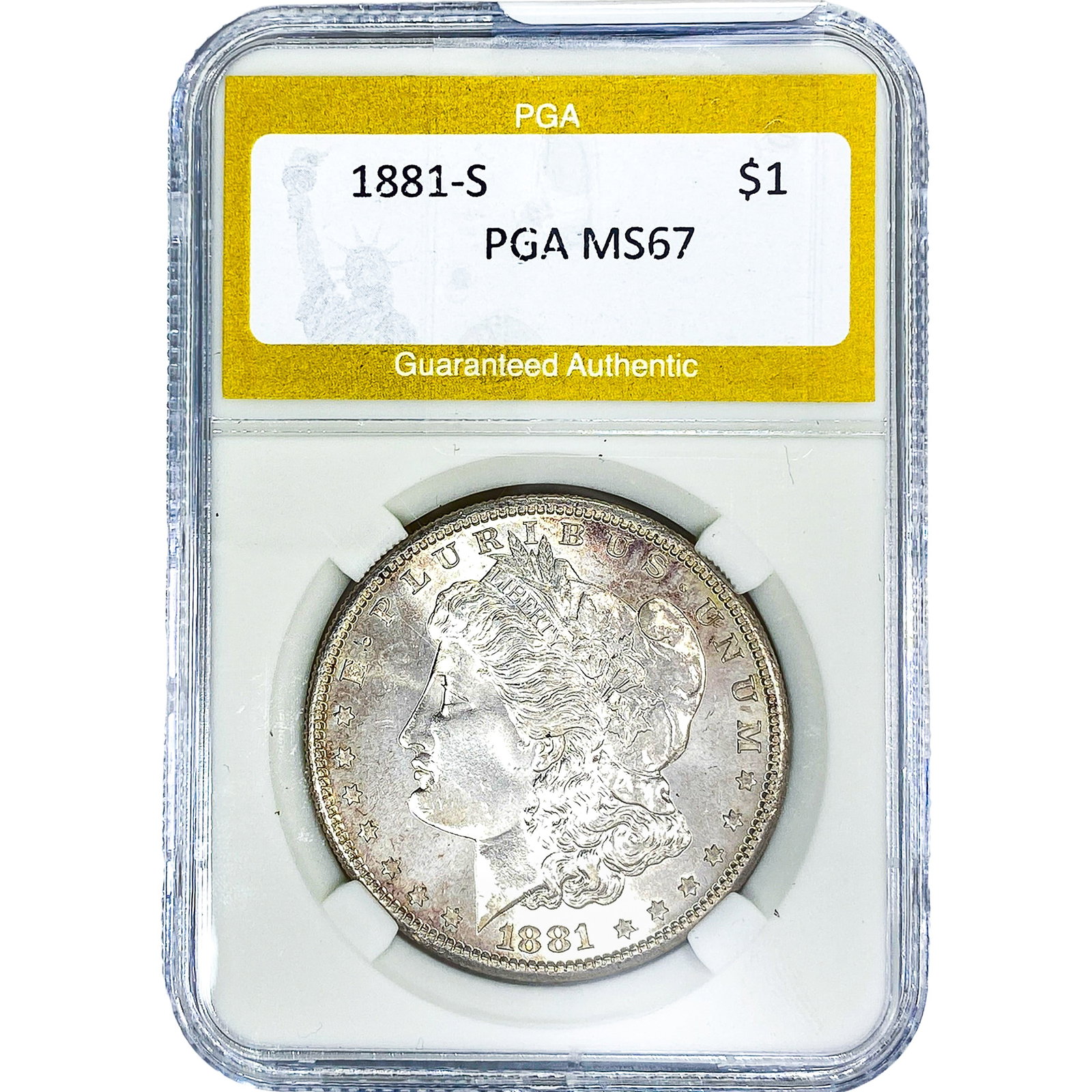 1881-S Morgan Silver Dollar PGA MS67: 1881-S Morgan Silver Dollar PGA MS67