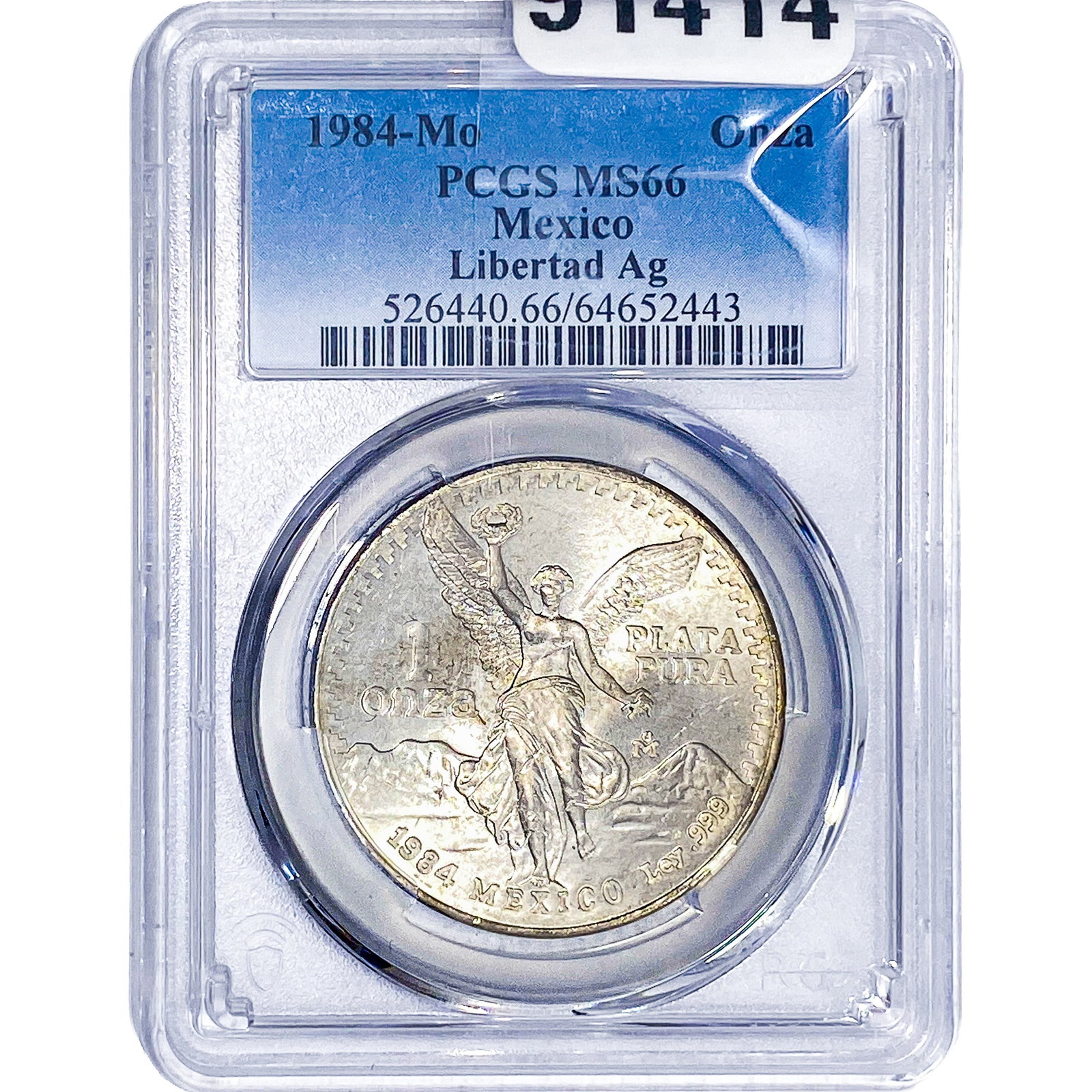 1984 Mo Mexico Libertad Ag PCGS MS66 (1 of 2)
