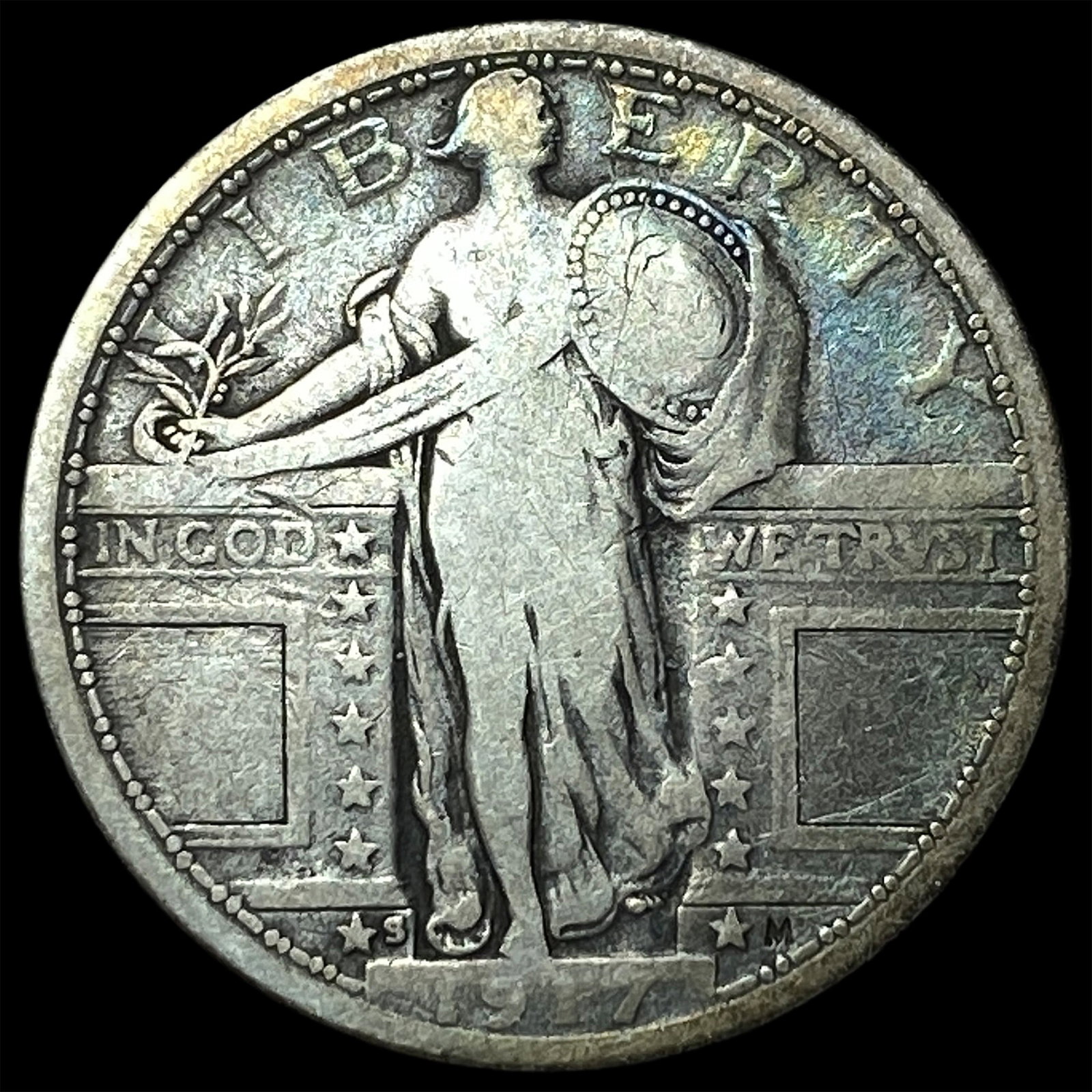 1917-S Type 1 Standing Liberty Quarter NEARLY UNCIRCULATED: 1917-S Type 1 Standing Liberty Quarter NEARLY UNCIRCULATED