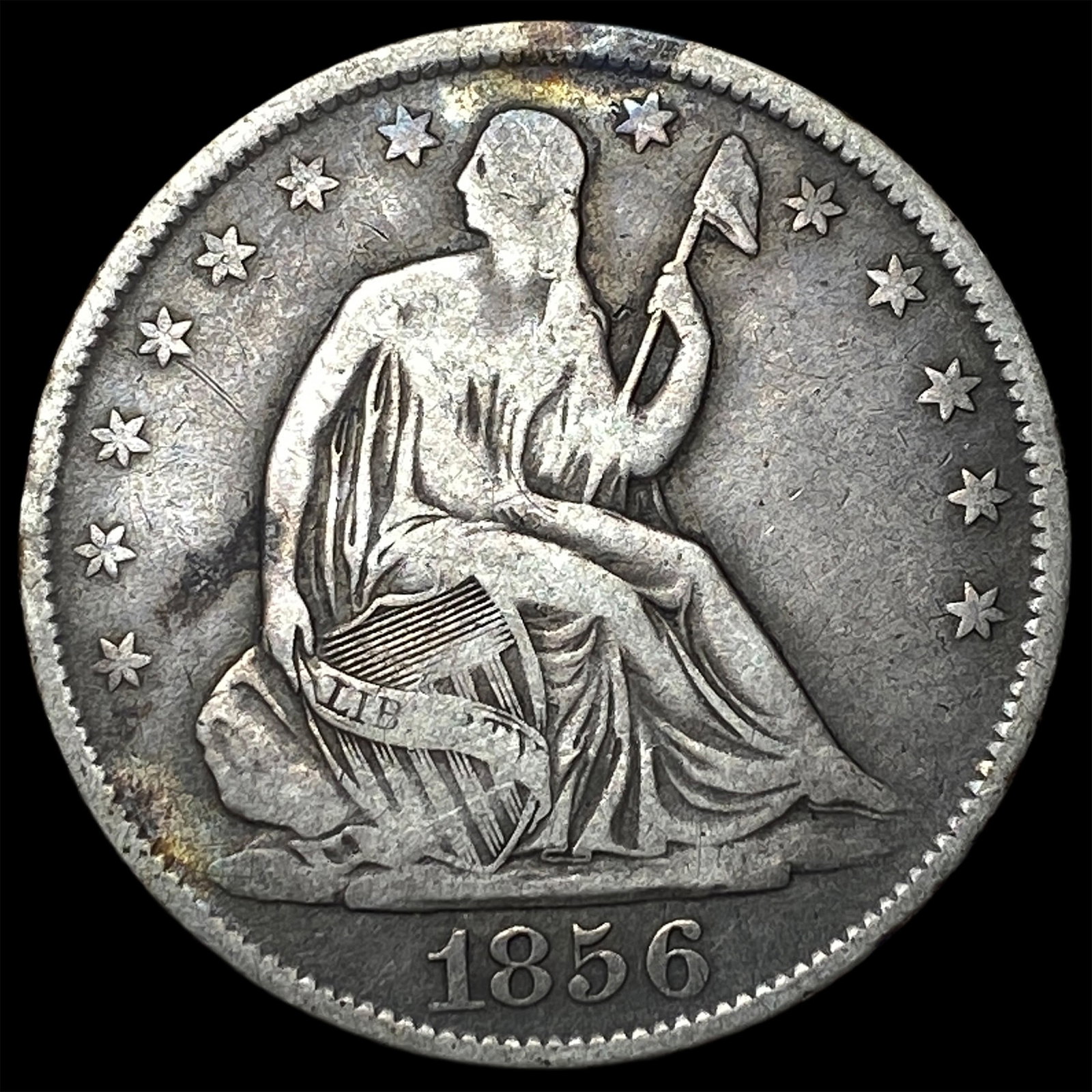 1856-O Silver Seated Liberty Half Dollar NEARLY UNCIRCULATED: 1856-O Silver Seated Liberty Half Dollar NEARLY UNCIRCULATED