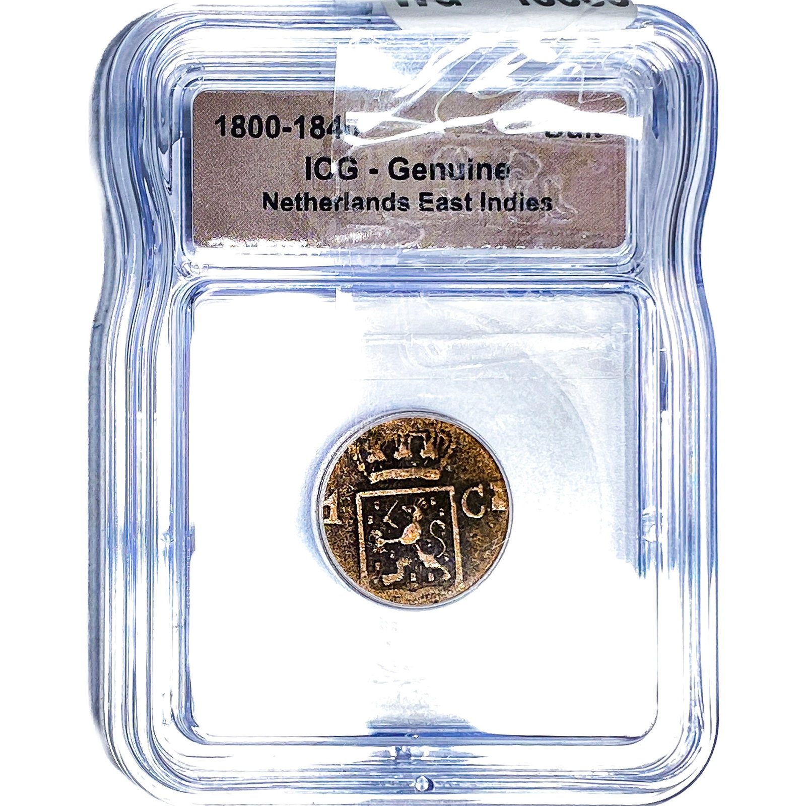 1800-1840 Netherlands East Indies Duit ICG Genuine: 1800-1840 Netherlands East Indies Duit ICG Genuine