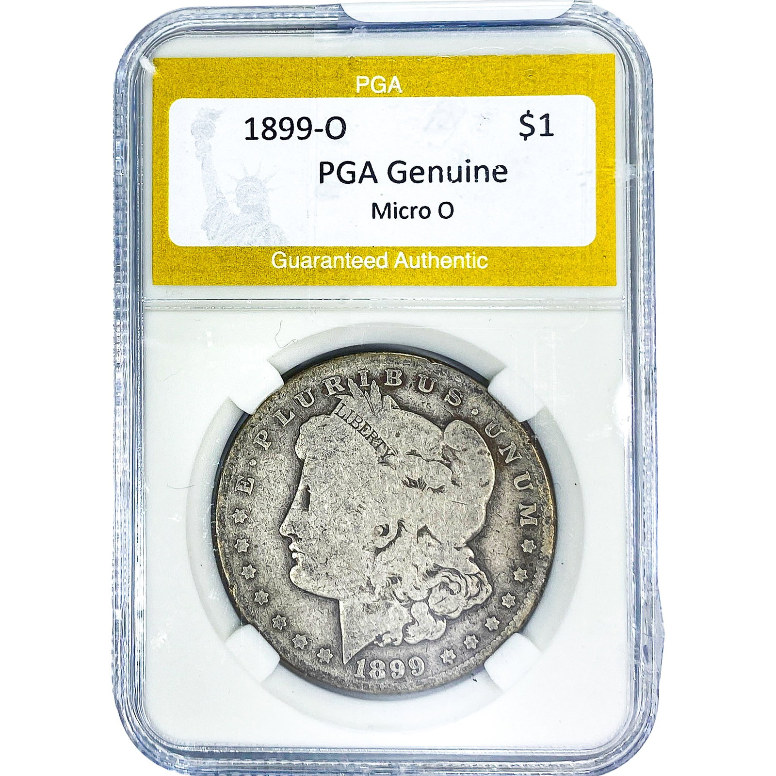 1899-O Morgan Silver Dollar PGA Genuine Micro O: 1899-O Morgan Silver Dollar PGA Genuine Micro O