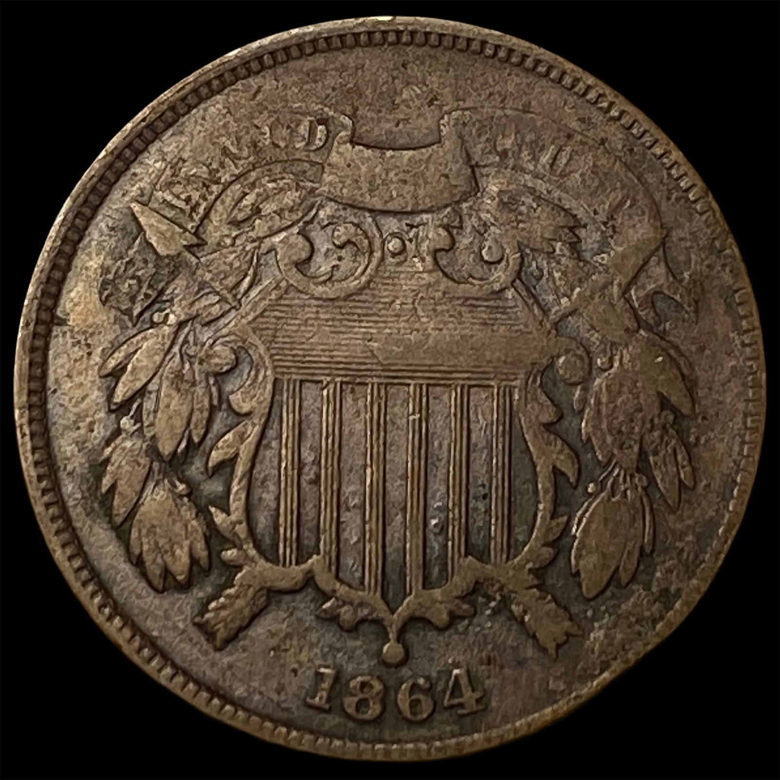 1864 Two-Cent Piece LIGHTLY CIRCULATED: 1864 Two-Cent Piece LIGHTLY CIRCULATED