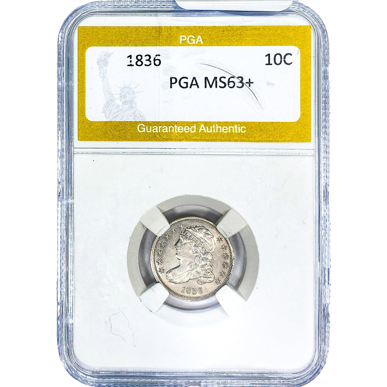 1836 Capped Bust Dime PGA MS63+ (1 of 2)