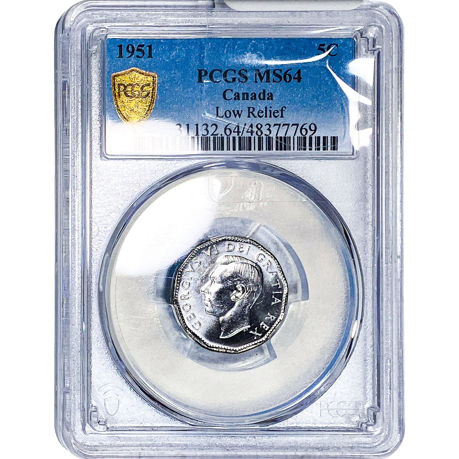 1951 Canada Silver 5 Cents Low Relief PCGS MS64 (1 of 2)