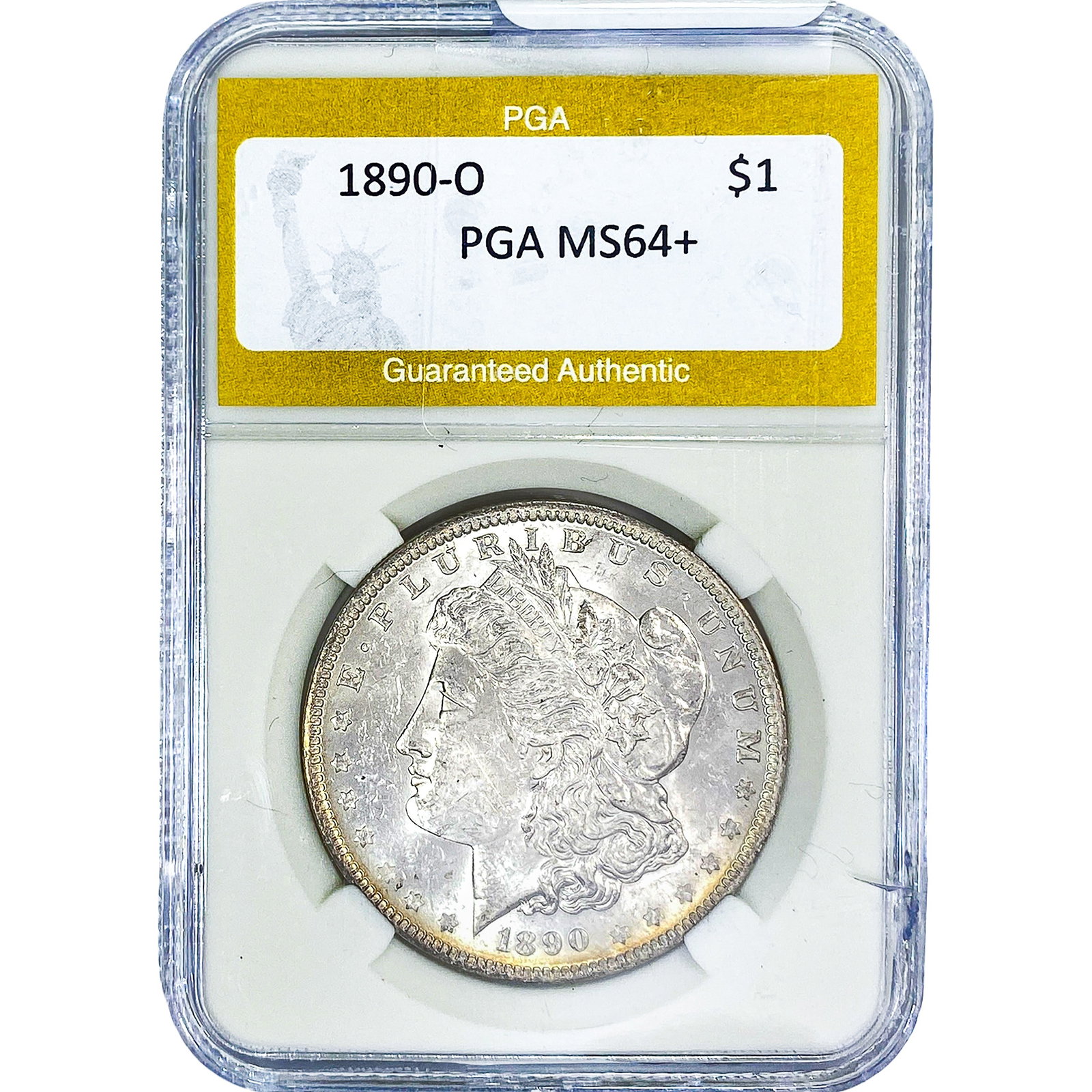 1890-O Morgan Silver Dollar PGA MS64+ (1 of 2)
