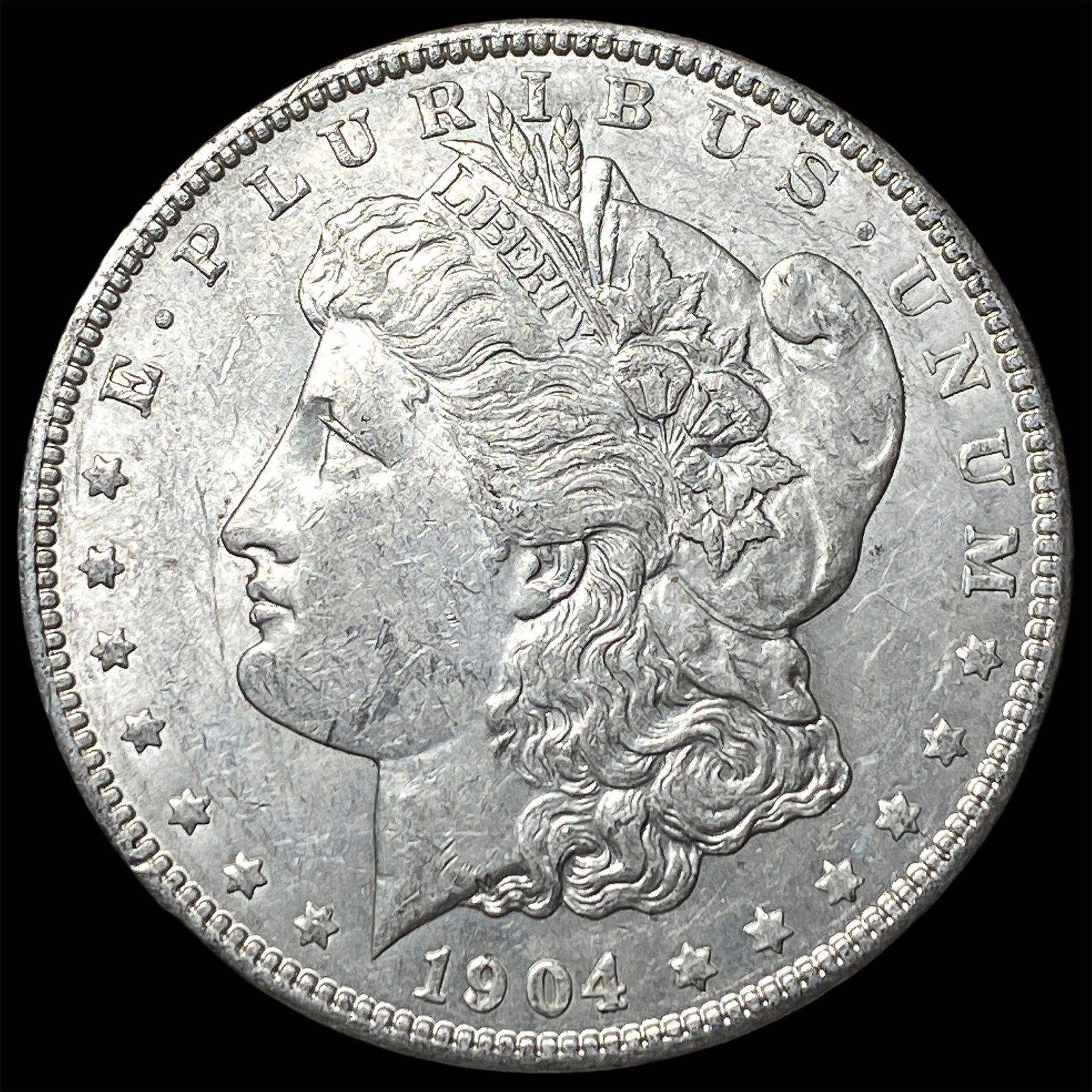 1904 Morgan Silver Dollar NEARLY UNCIRCULATED: 1904 Morgan Silver Dollar NEARLY UNCIRCULATED