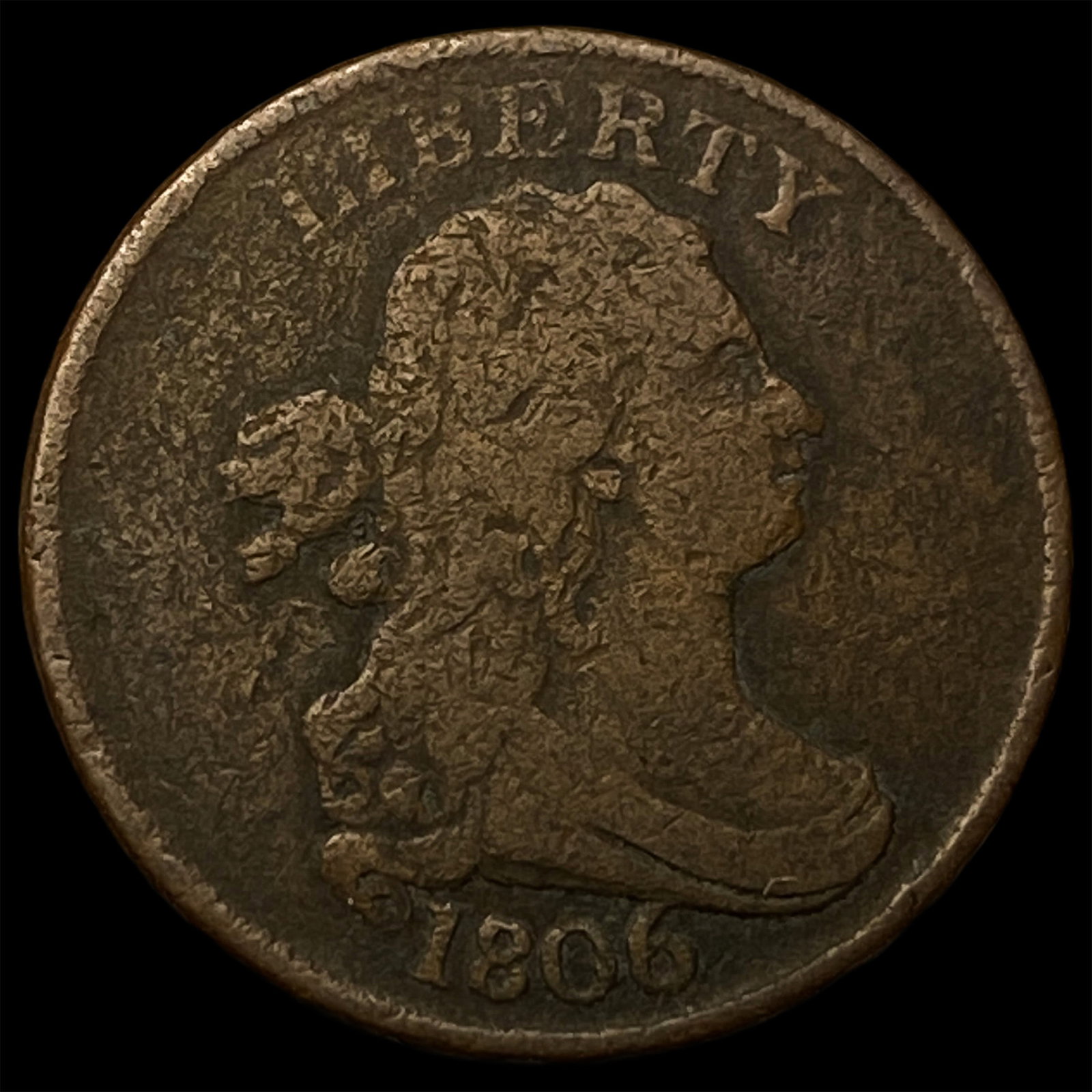 1806 Draped Bust Half Cent NEARLY UNCIRCULATED (1 of 2)