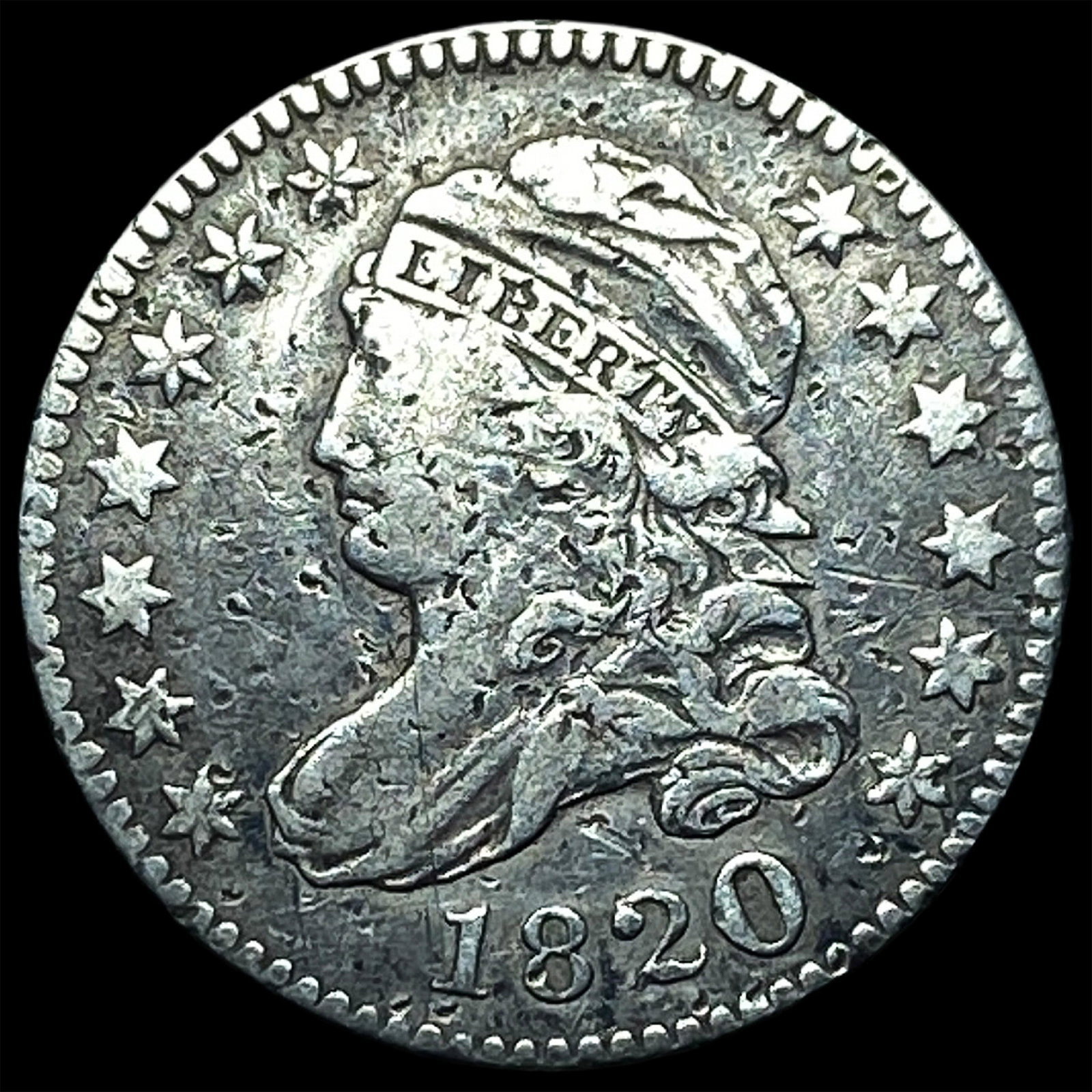 1820 Silver Capped Bust Dime LIGHTLY CIRCULATED (1 of 2)
