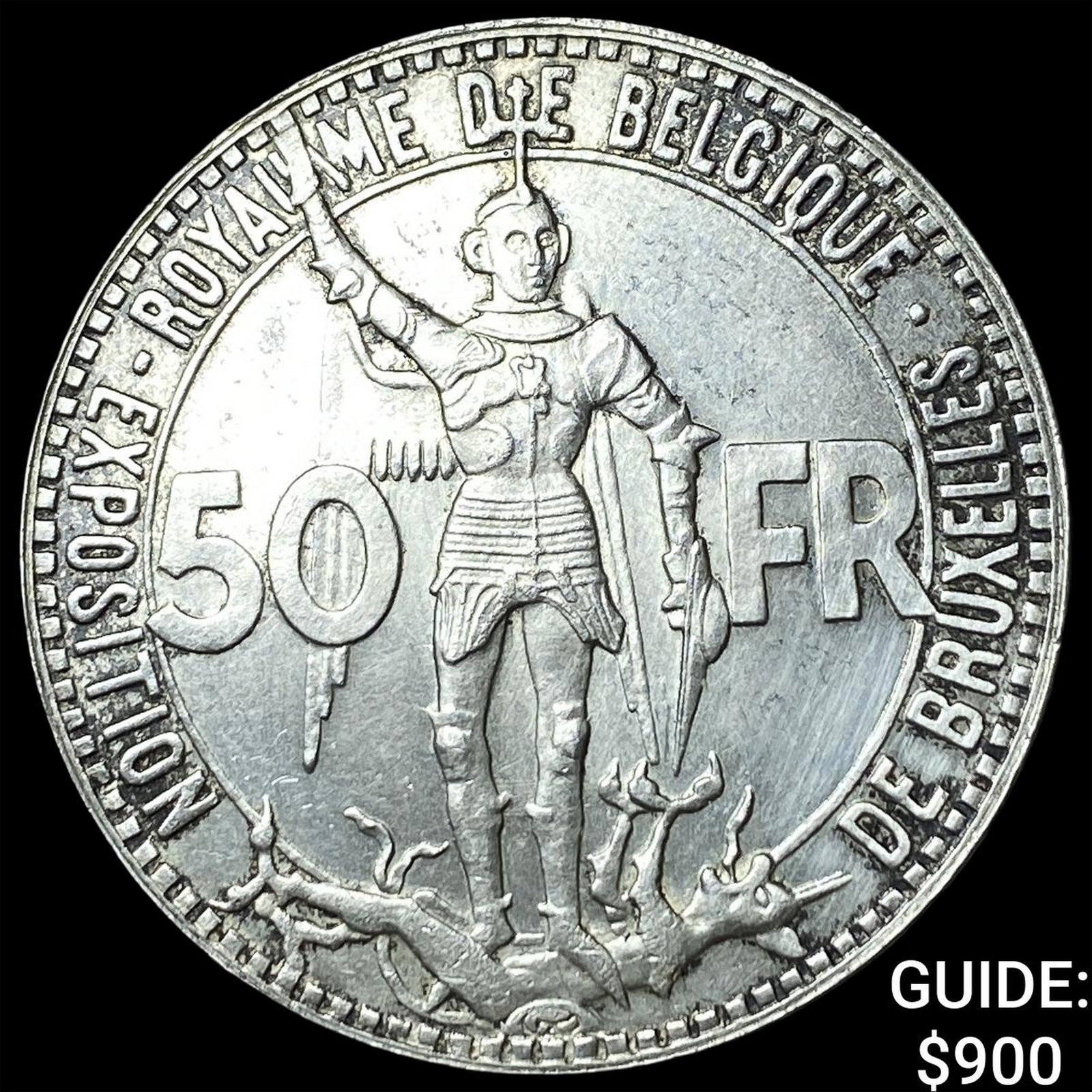 1935 Belgium Silver 50 Franc: 1935 Belgium Silver 50 Franc