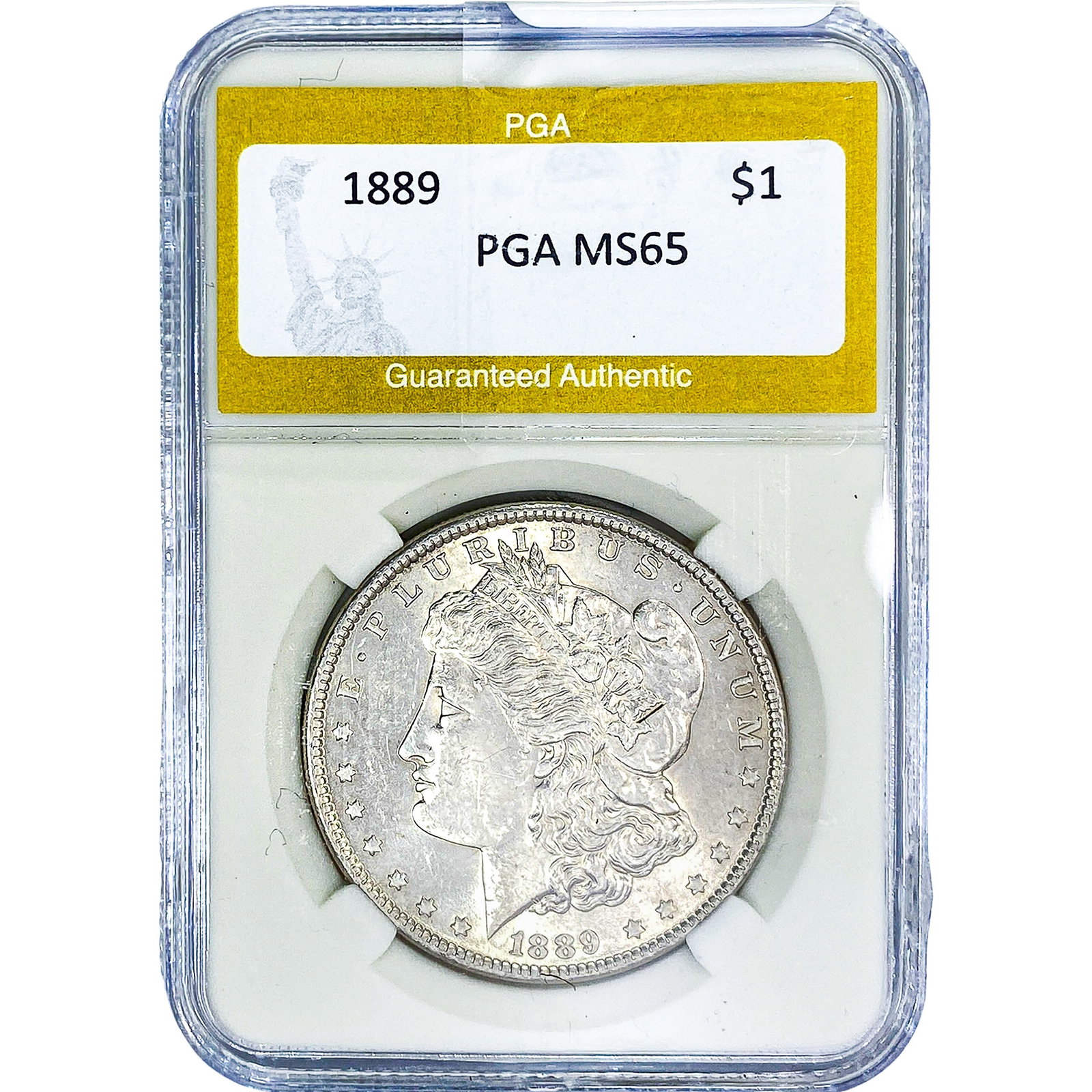 1889 Morgan Silver Dollar PGA MS65: 1889 Morgan Silver Dollar PGA MS65