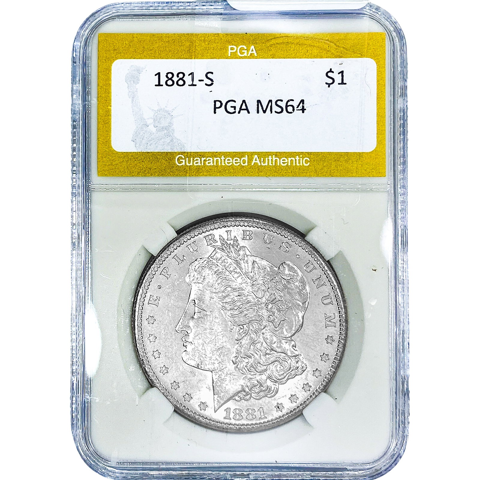 1881-S Morgan Silver Dollar PGA MS64 (1 of 2)