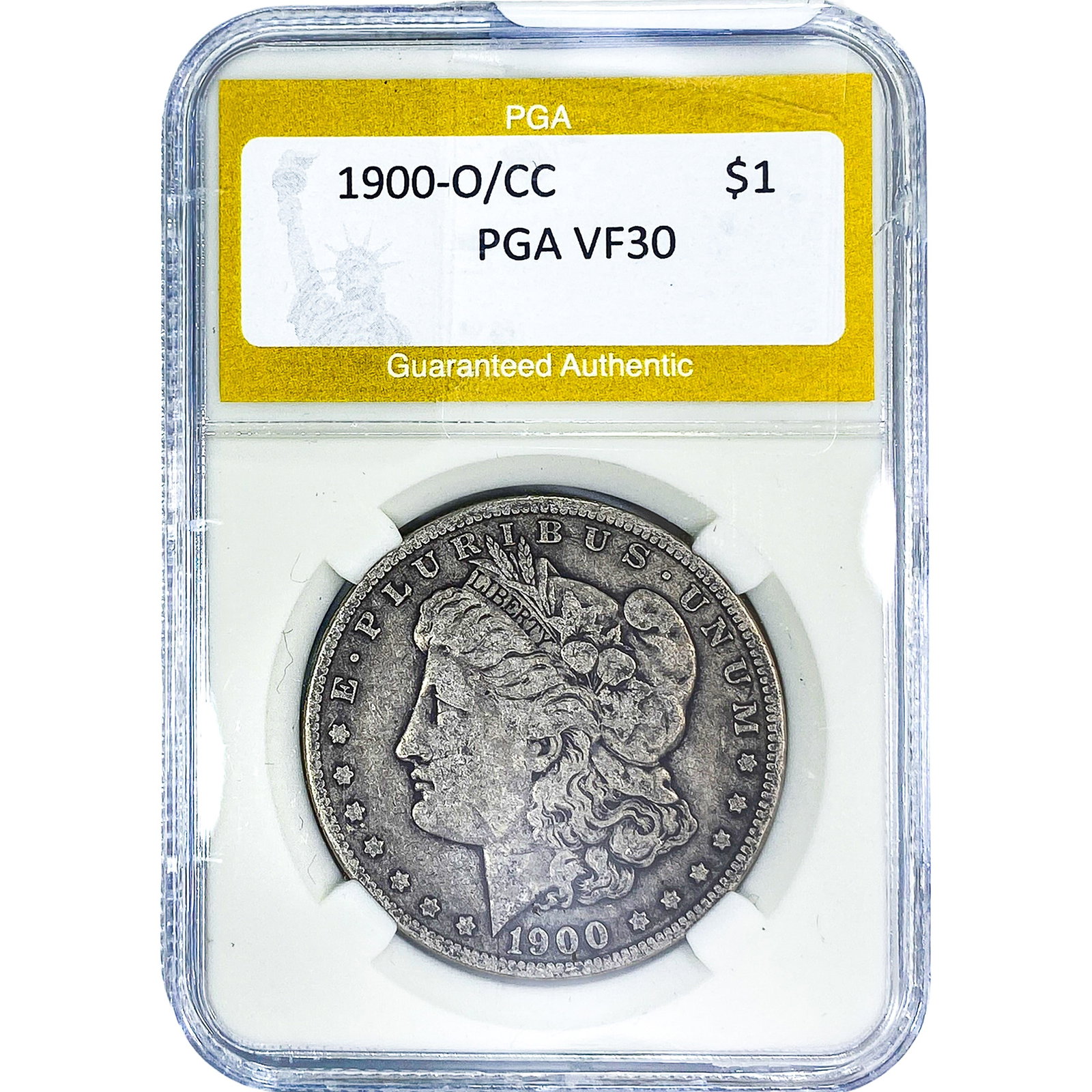 1900-O/CC Morgan Silver Dollar PGA VF30: 1900-O/CC Morgan Silver Dollar PGA VF30