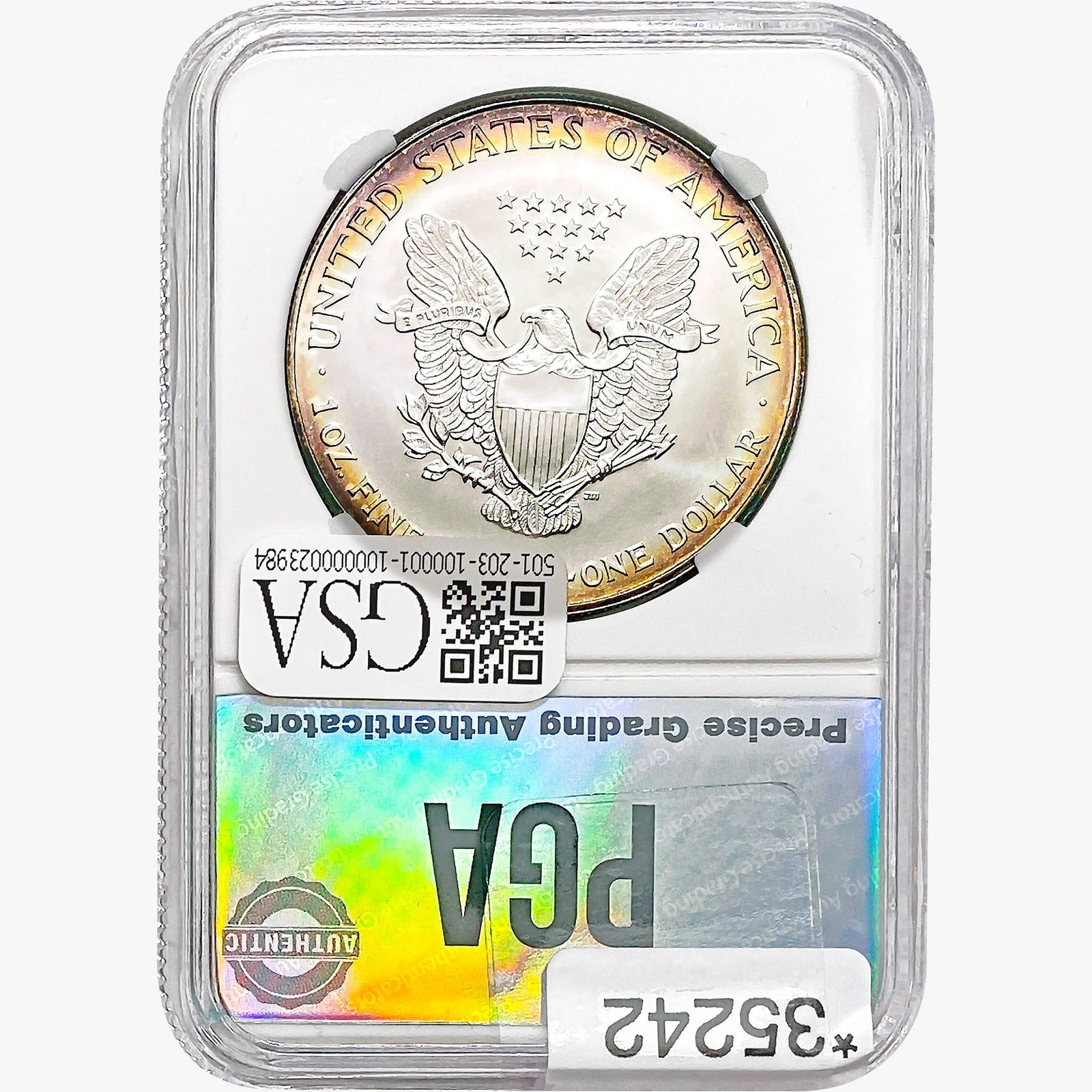 1998 American Silver Eagle PGA MS70 - 2