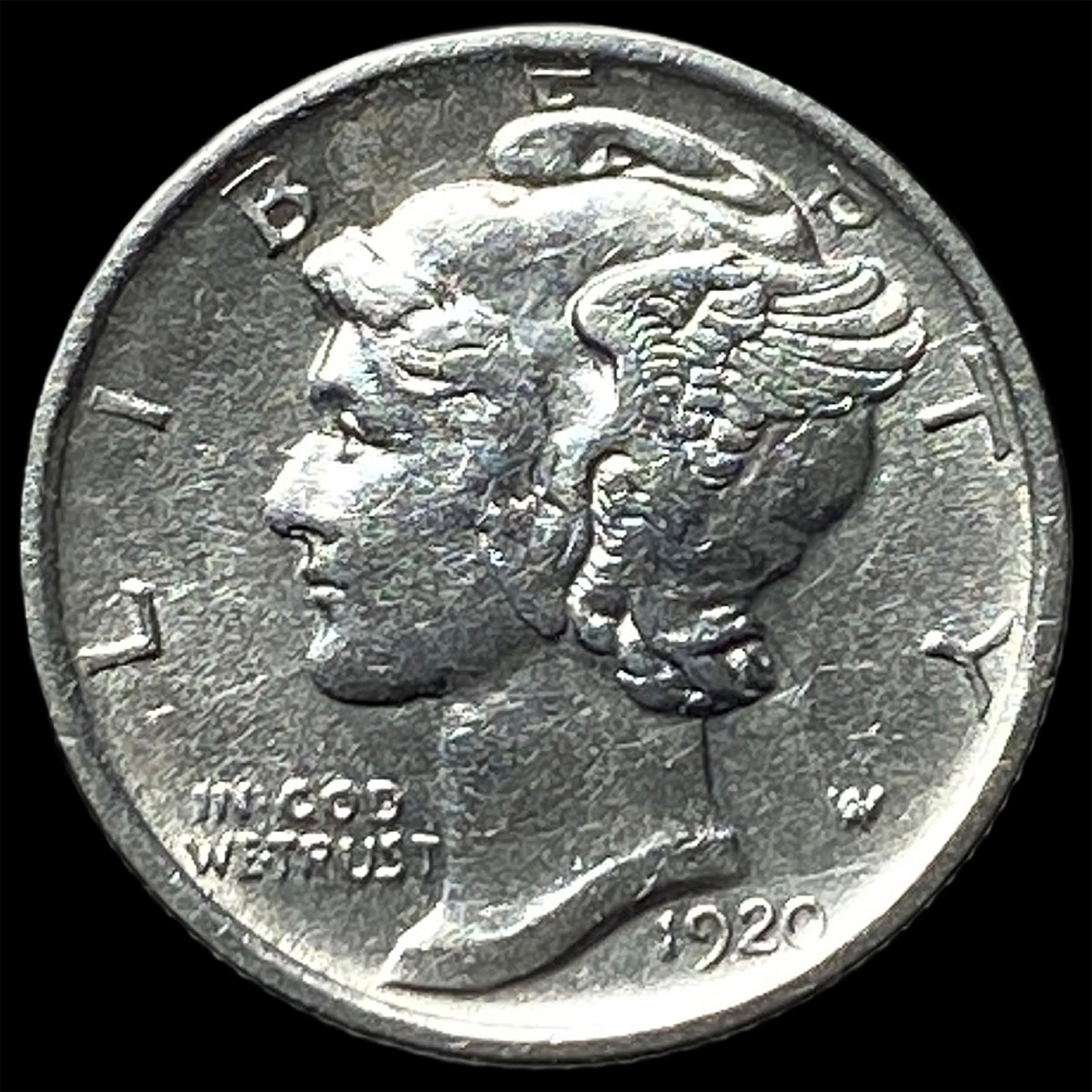 1920-S Silver Mercury Dime CHOICE AU (1 of 2)