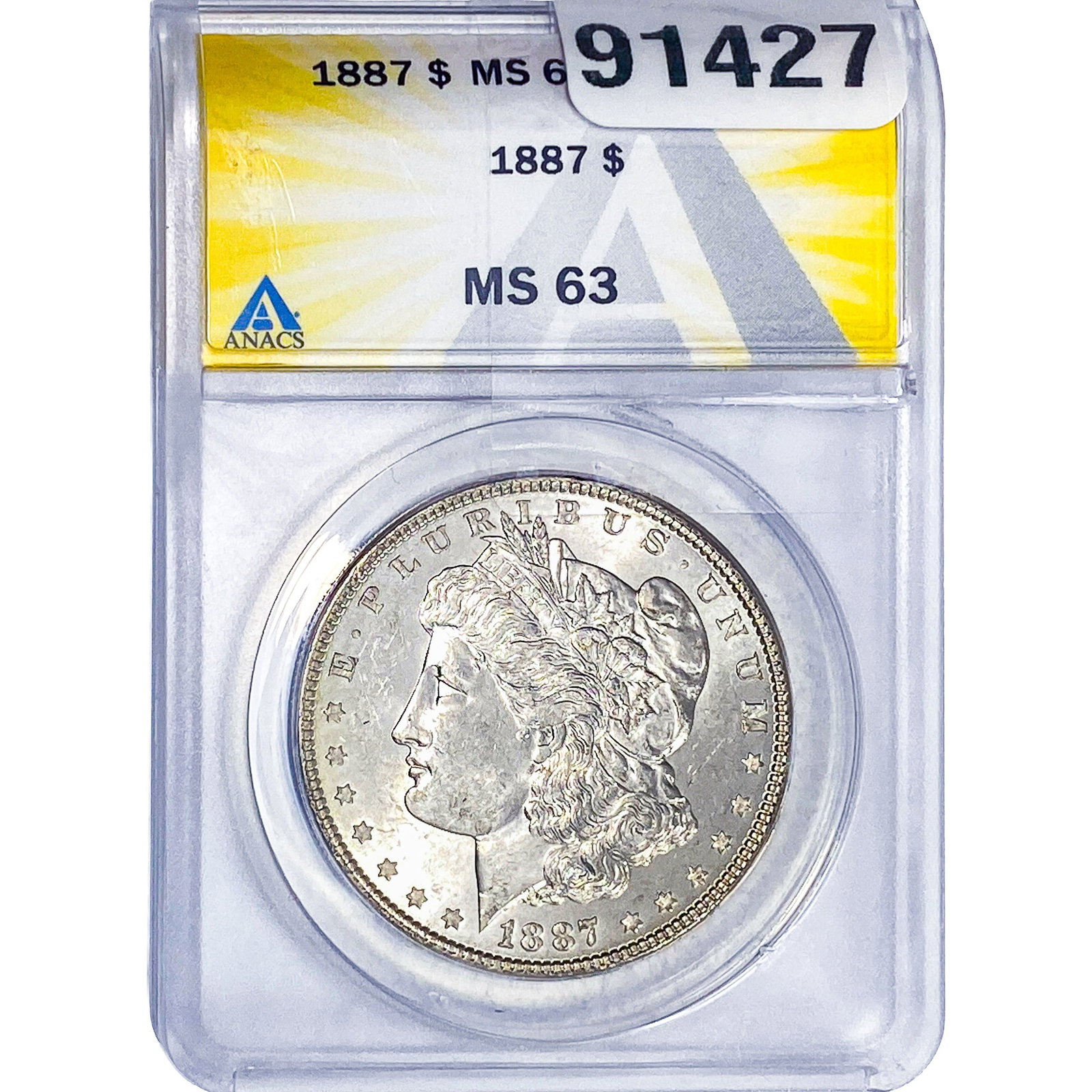 1887 Morgan Silver Dollar ANACS MS63 (1 of 2)