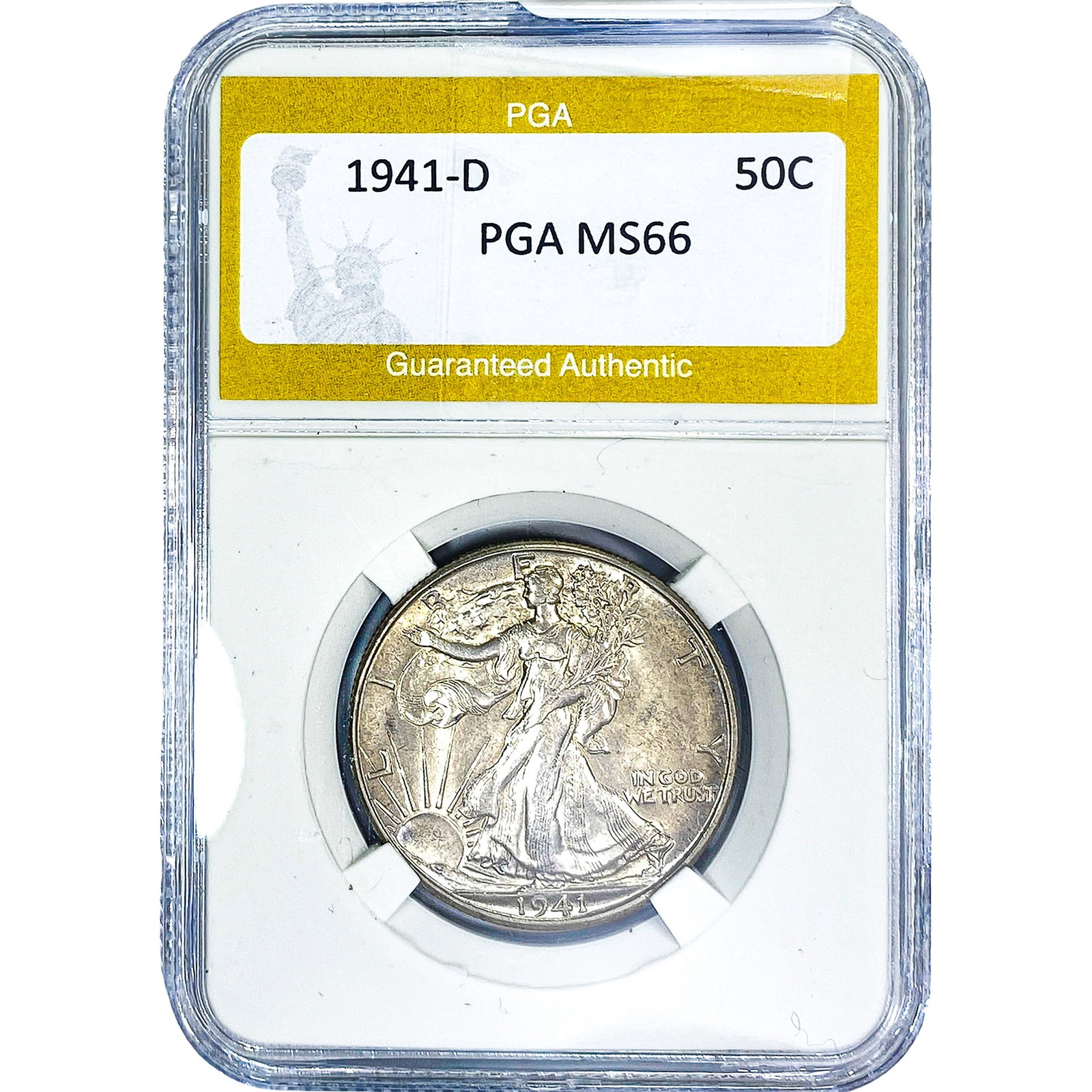1941-D Walking Liberty Half Dollar PGA MS66 (1 of 2)