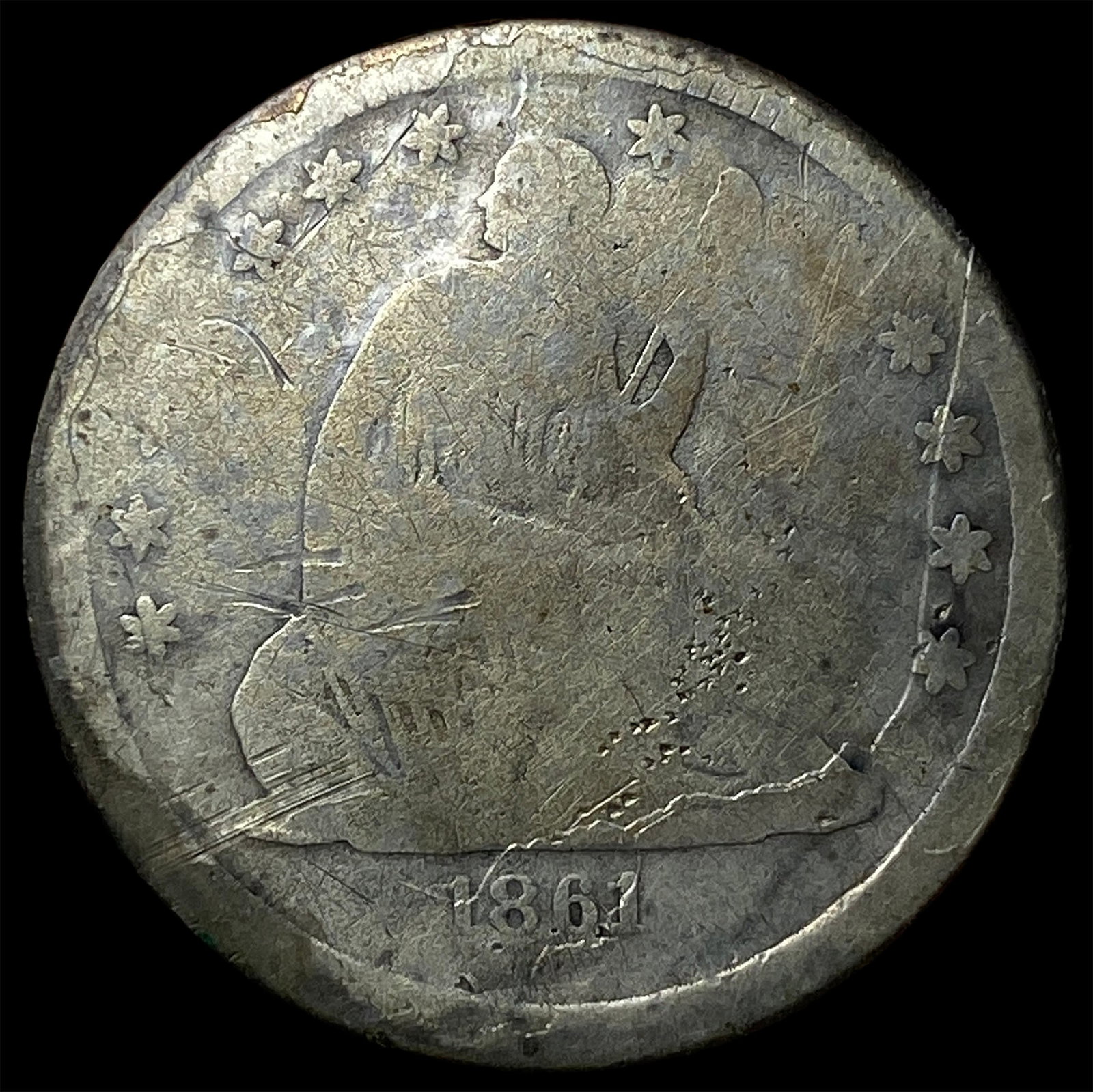 1861-O Seated Liberty Quarter HIGH GRADE: 1861-O Seated Liberty Quarter HIGH GRADE