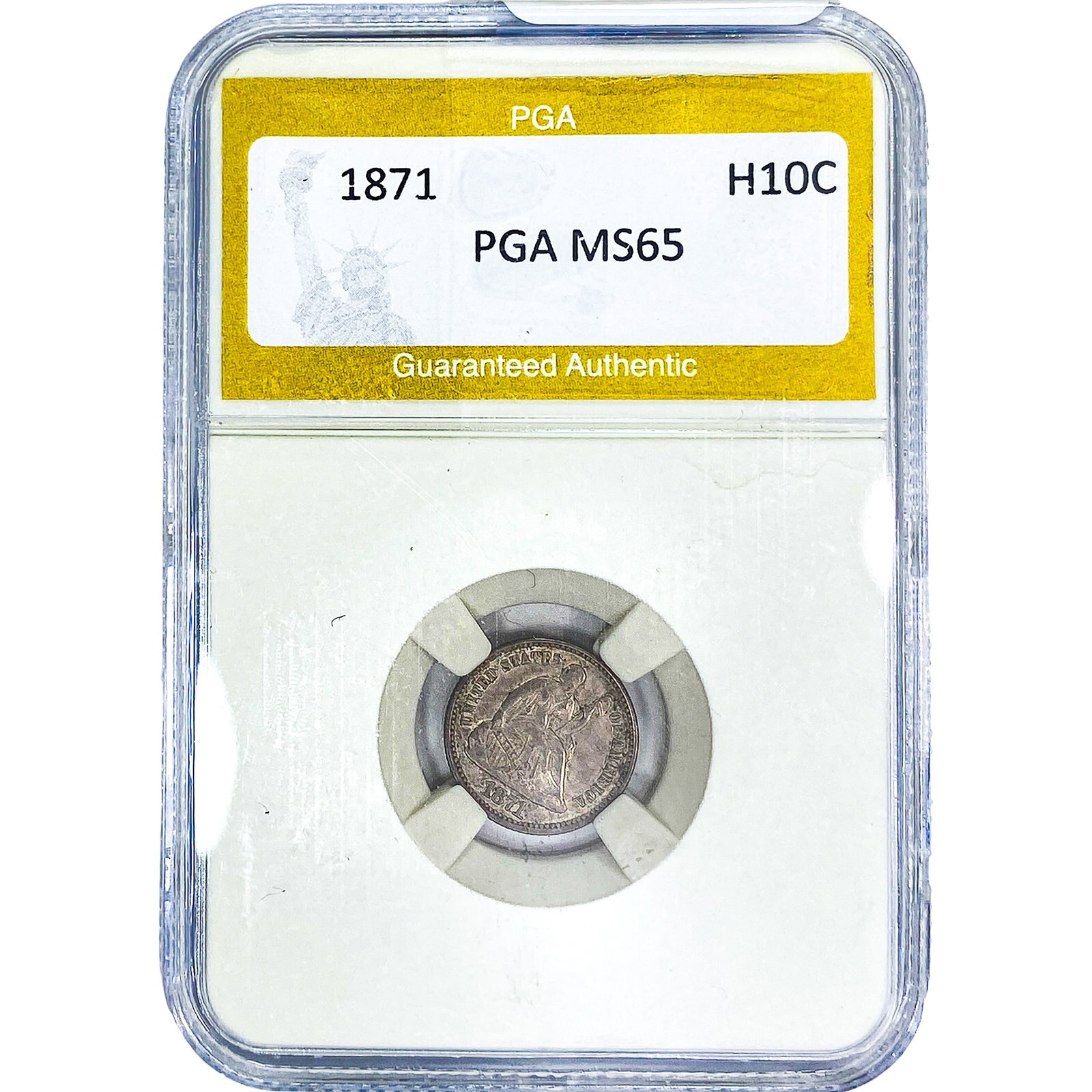 1871 Seated Liberty Half Dime PGA MS65: 1871 Seated Liberty Half Dime PGA MS65