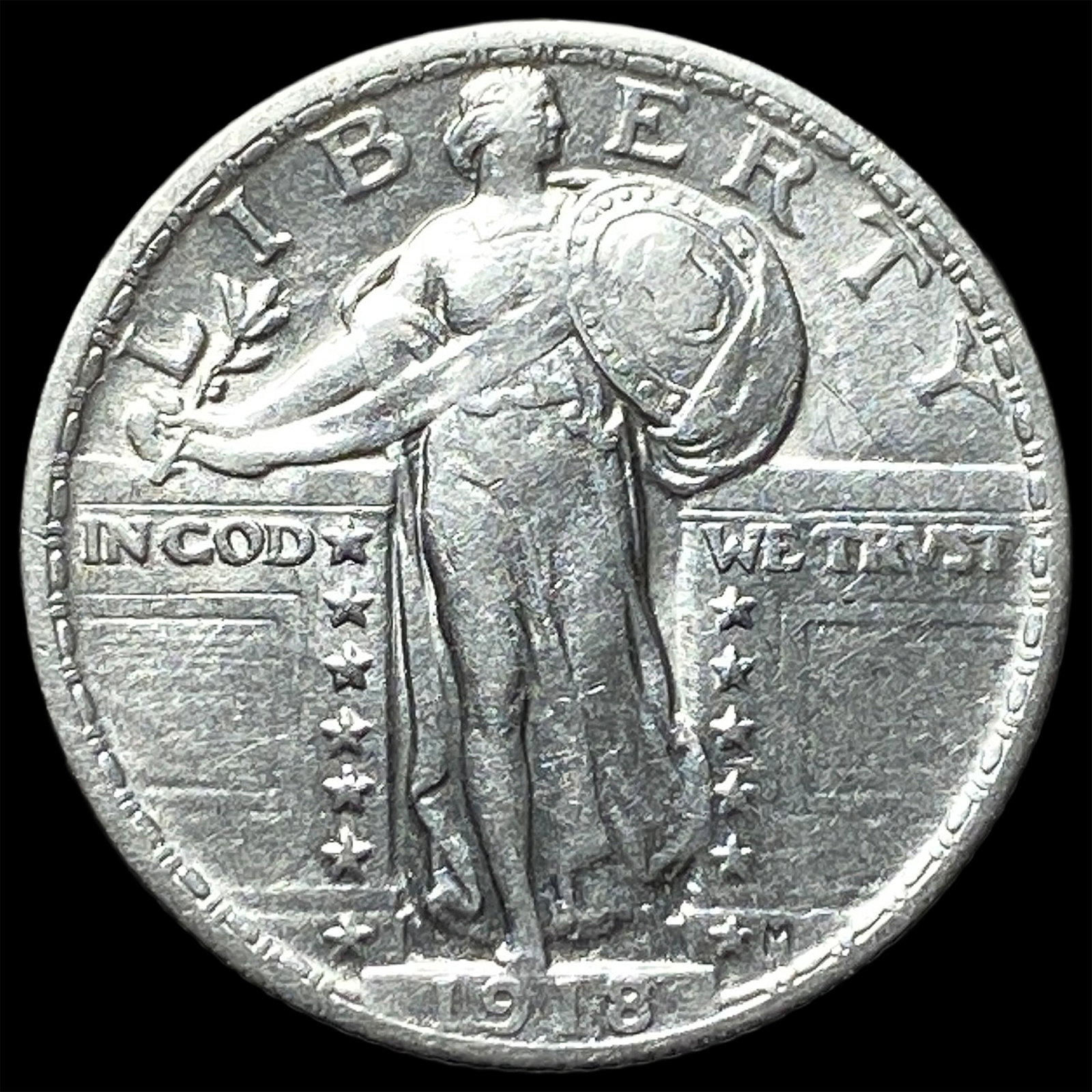 1918 Standing Liberty Quarter CLOSELY UNCIRCULATED: 1918 Standing Liberty Quarter CLOSELY UNCIRCULATED