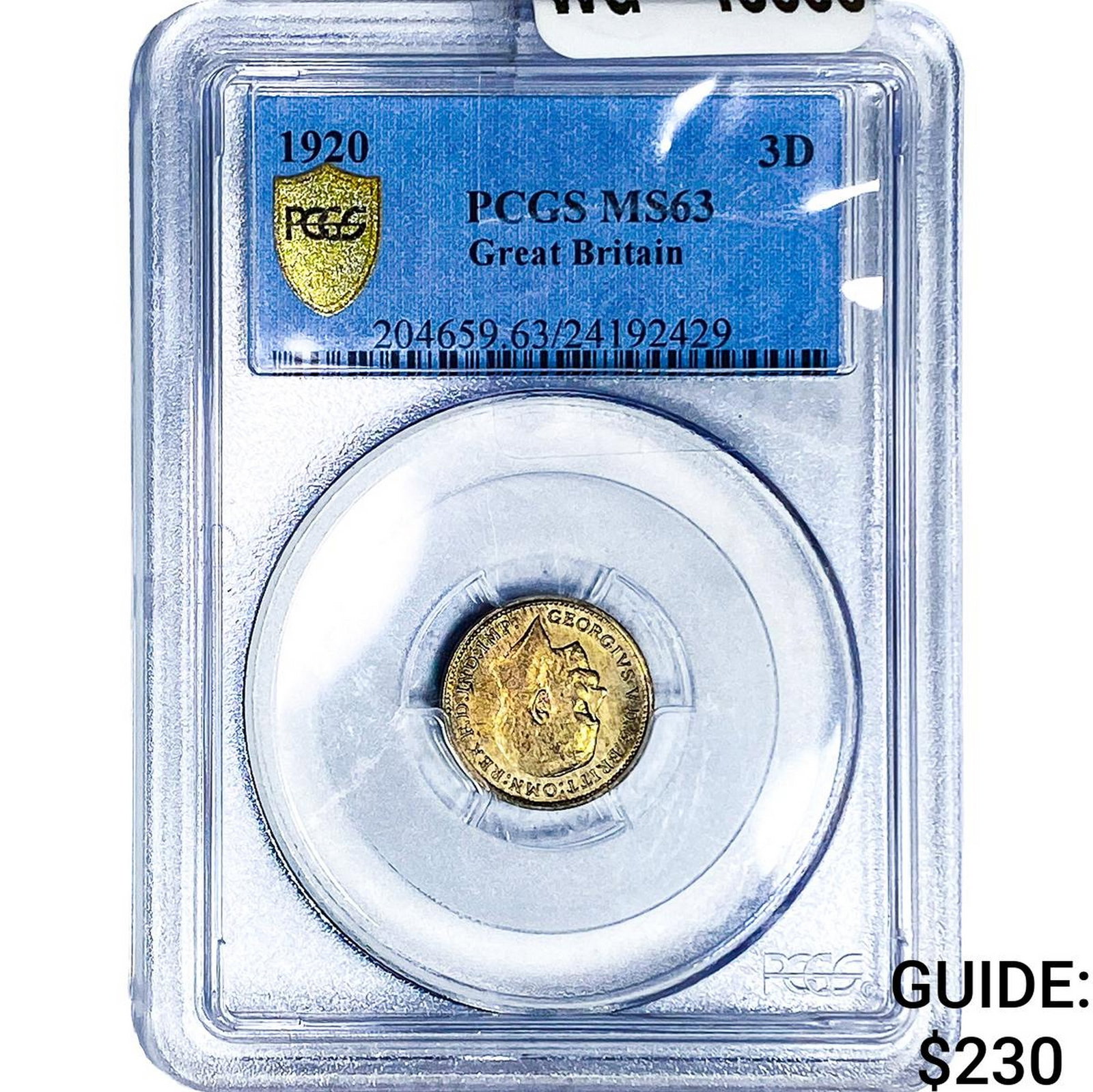 1920 Great Britain Silver 3 Pence PCGS MS63 (1 of 2)