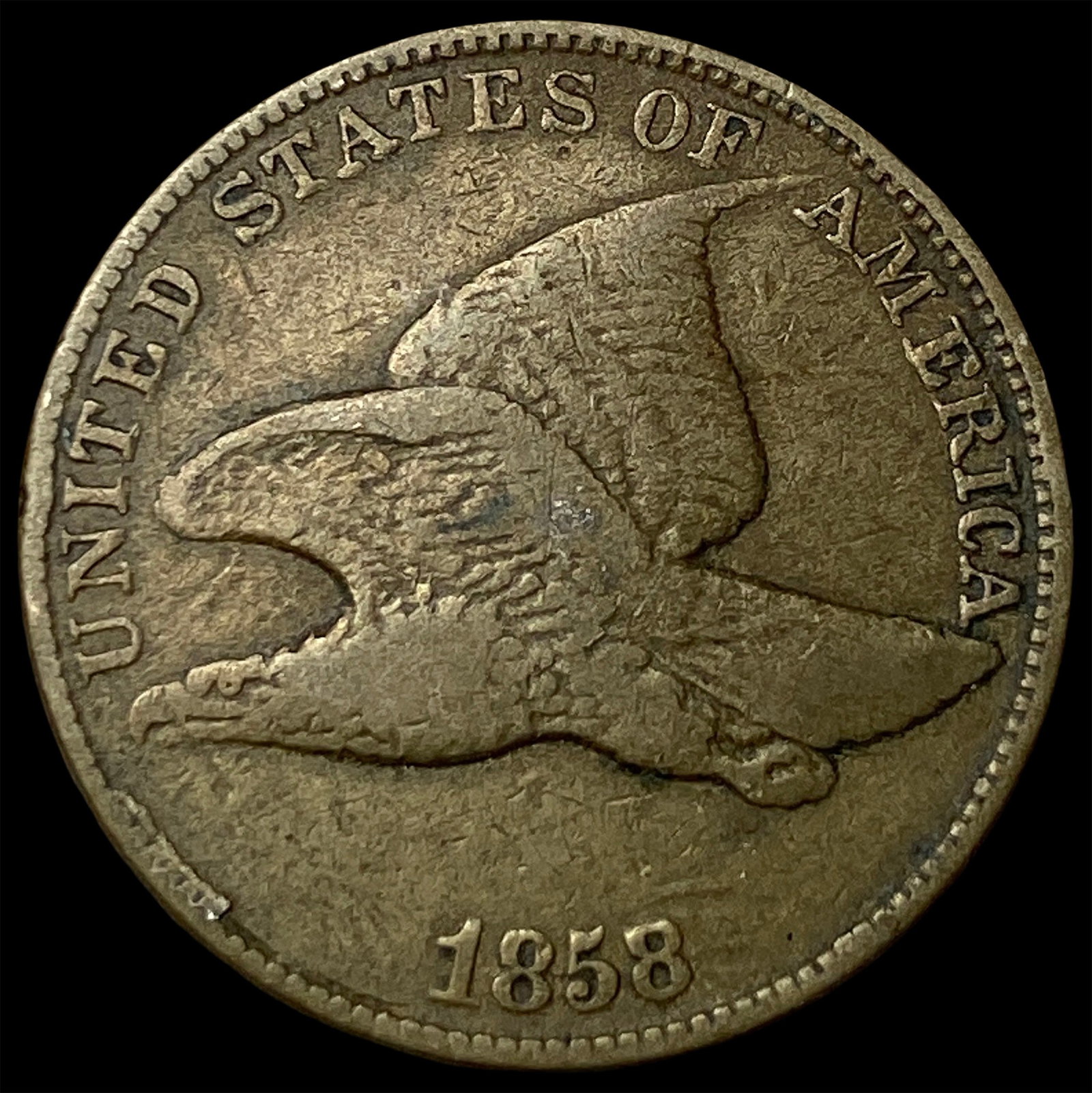 1858 Flying Eagle Cent ABOUT UNCIRCULATED: 1858 Flying Eagle Cent ABOUT UNCIRCULATED