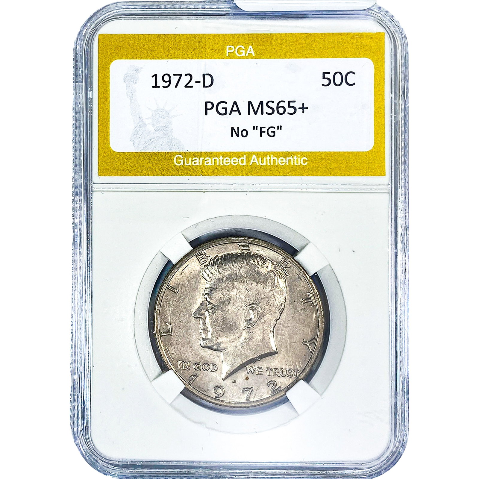 1972-D Kennedy Half Dollar PGA MS65+ No "FG" (1 of 2)