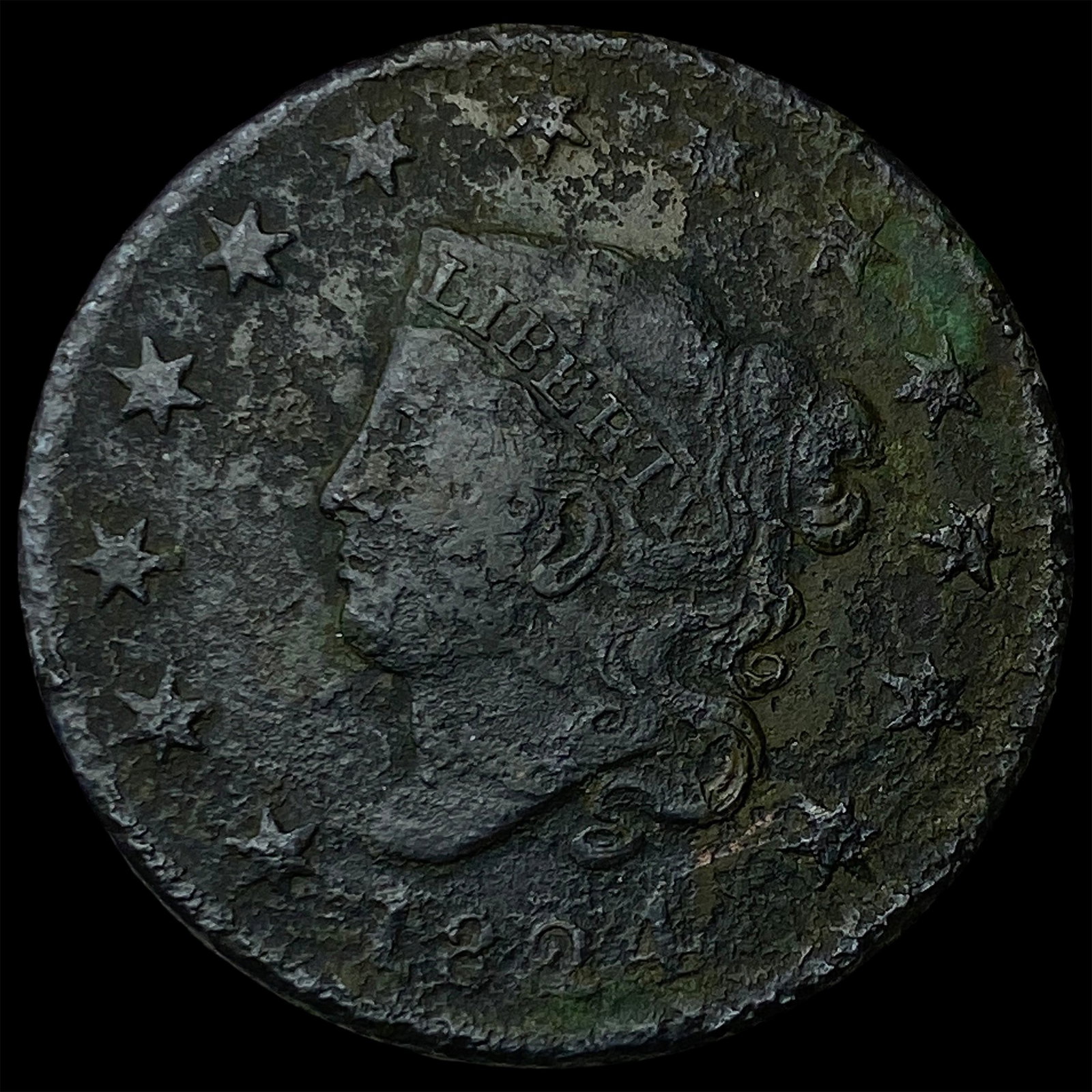1824 Coronet Head Large Cent NICELY CIRCULATED (1 of 2)