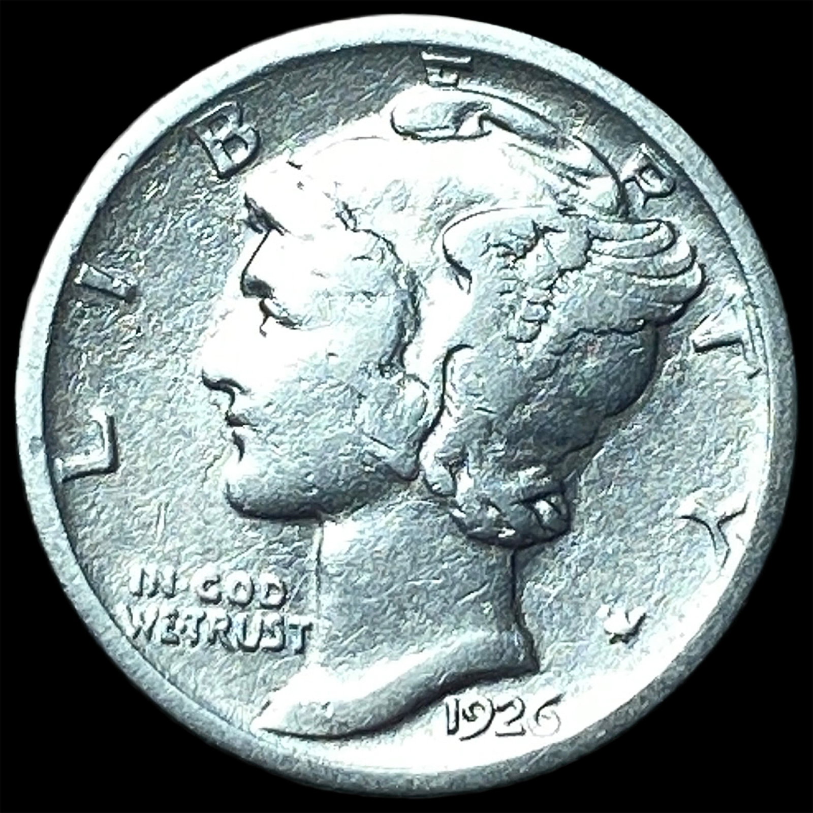 1926-S Silver Mercury Dime CLOSELY UNCIRCULATED: 1926-S Silver Mercury Dime CLOSELY UNCIRCULATED