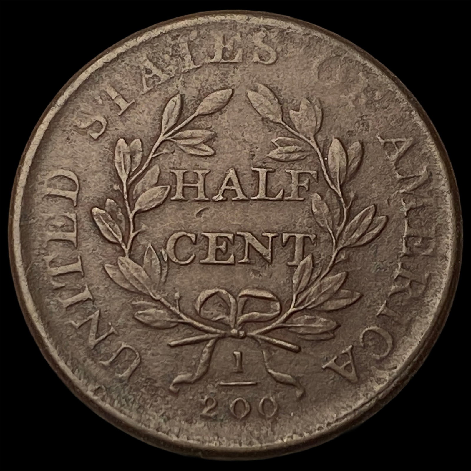 1808 Draped Bust Half Cent CLOSELY UNCIRCULATED - 2