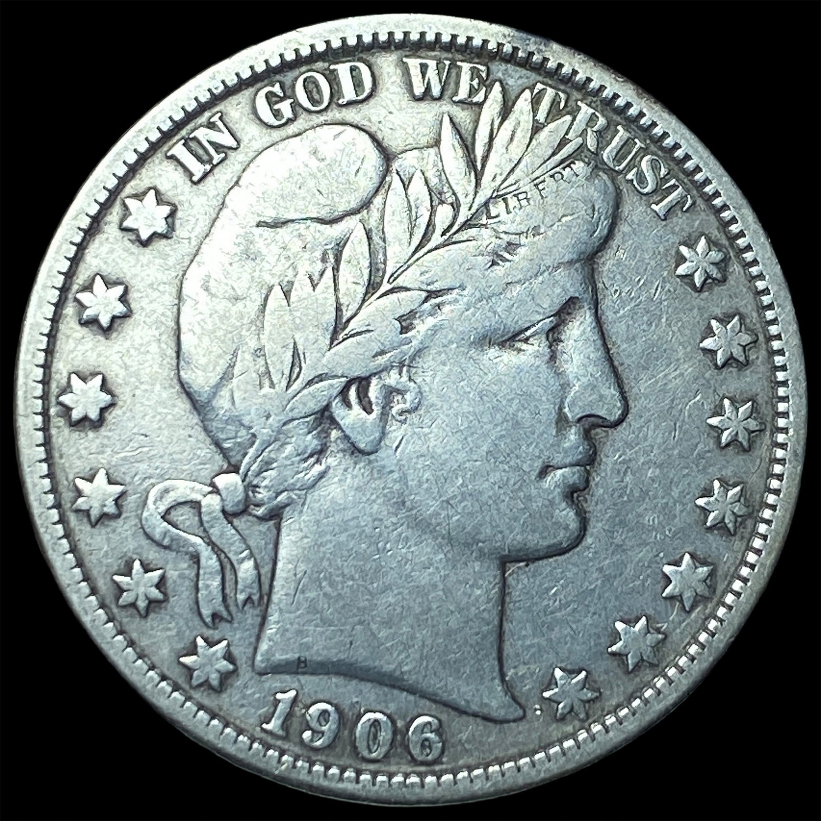 1906-D Silver Barber Half Dollar NEARLY UNCIRCULATED: 1906-D Silver Barber Half Dollar NEARLY UNCIRCULATED