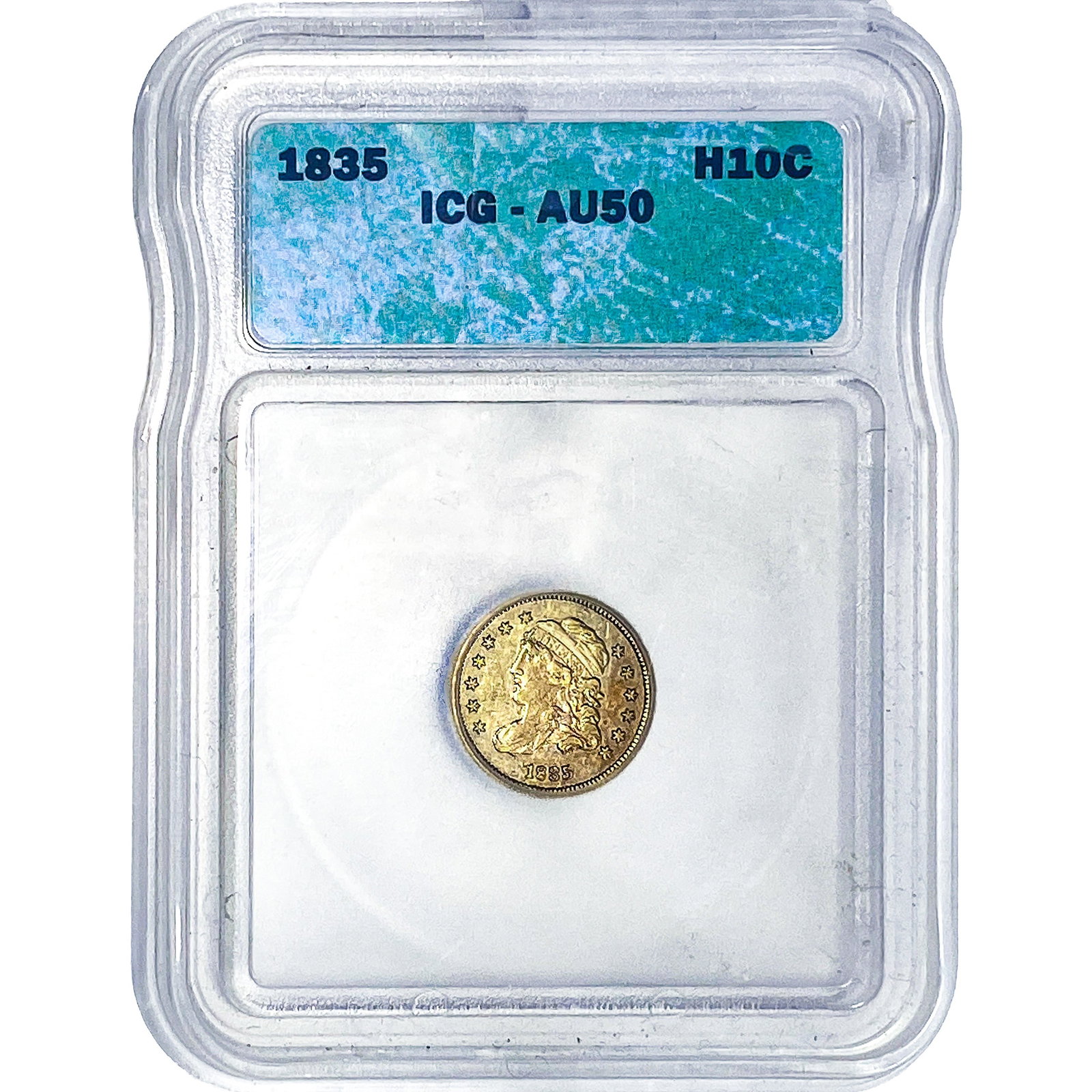 1835 Capped Bust Dime ICG AU50 (1 of 2)