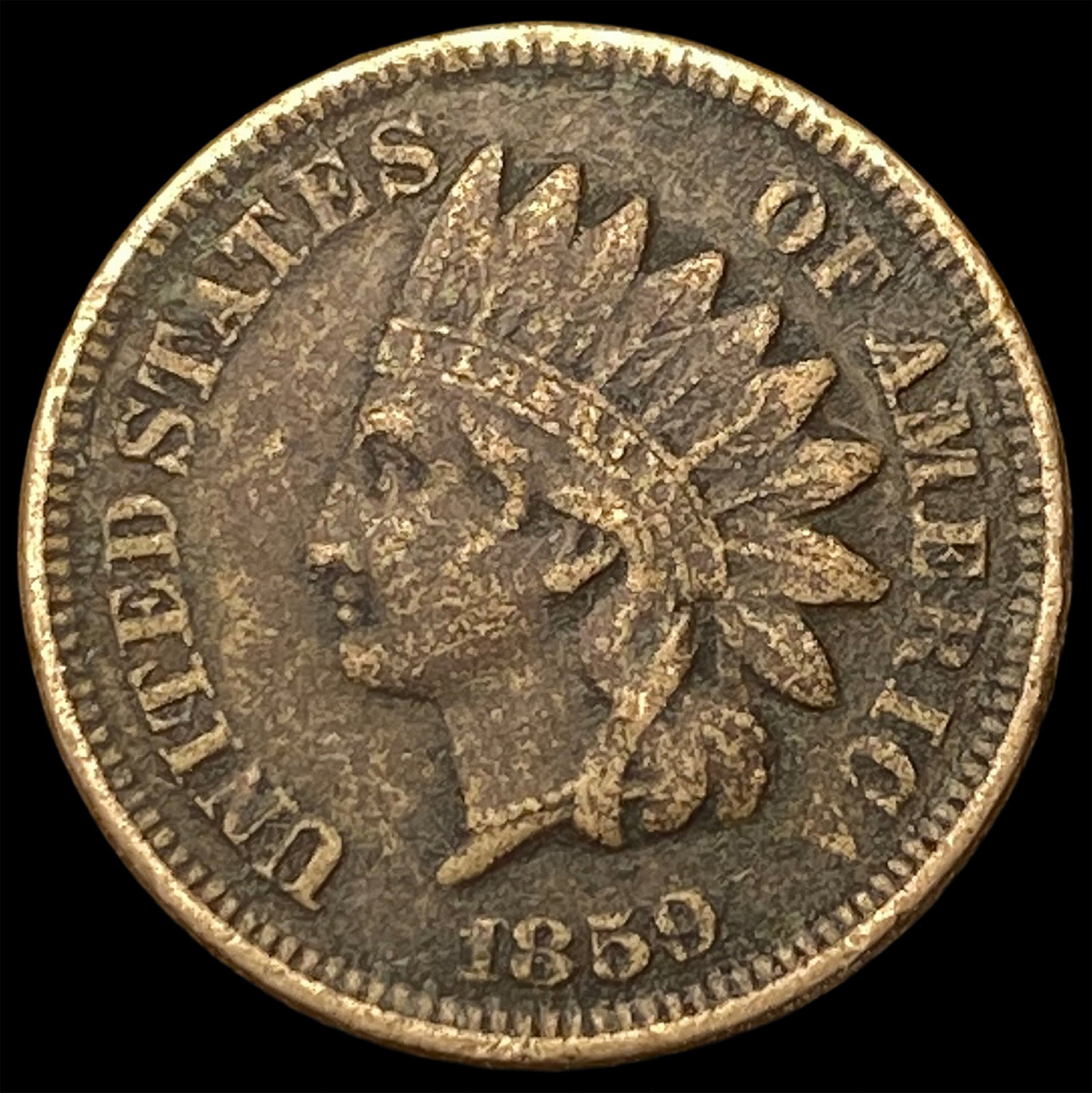 1859 Indian Head Cent NEARLY UNCIRCULATED (1 of 2)