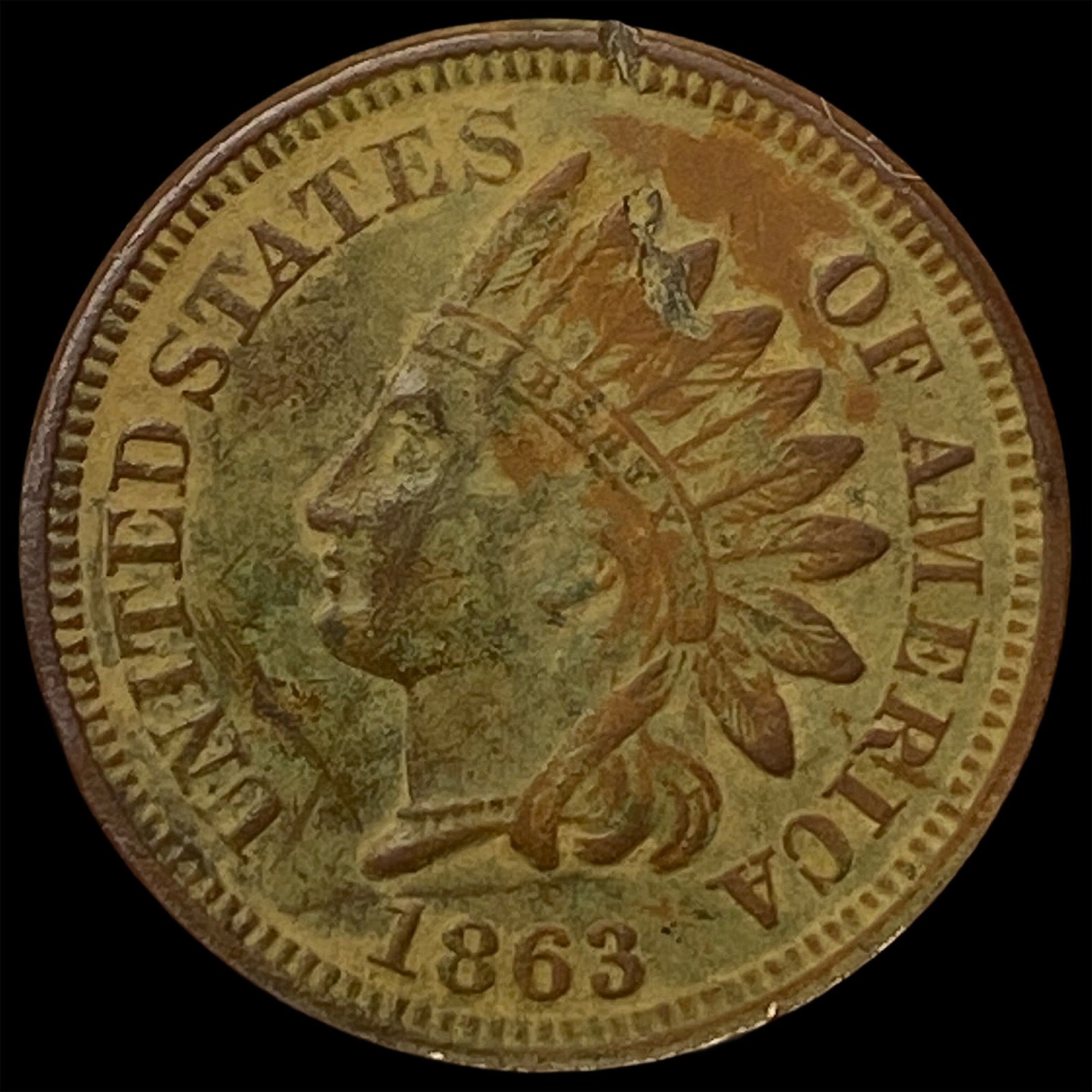 1863 Indian Head Cent CLOSELY UNCIRCULATED: 1863 Indian Head Cent CLOSELY UNCIRCULATED