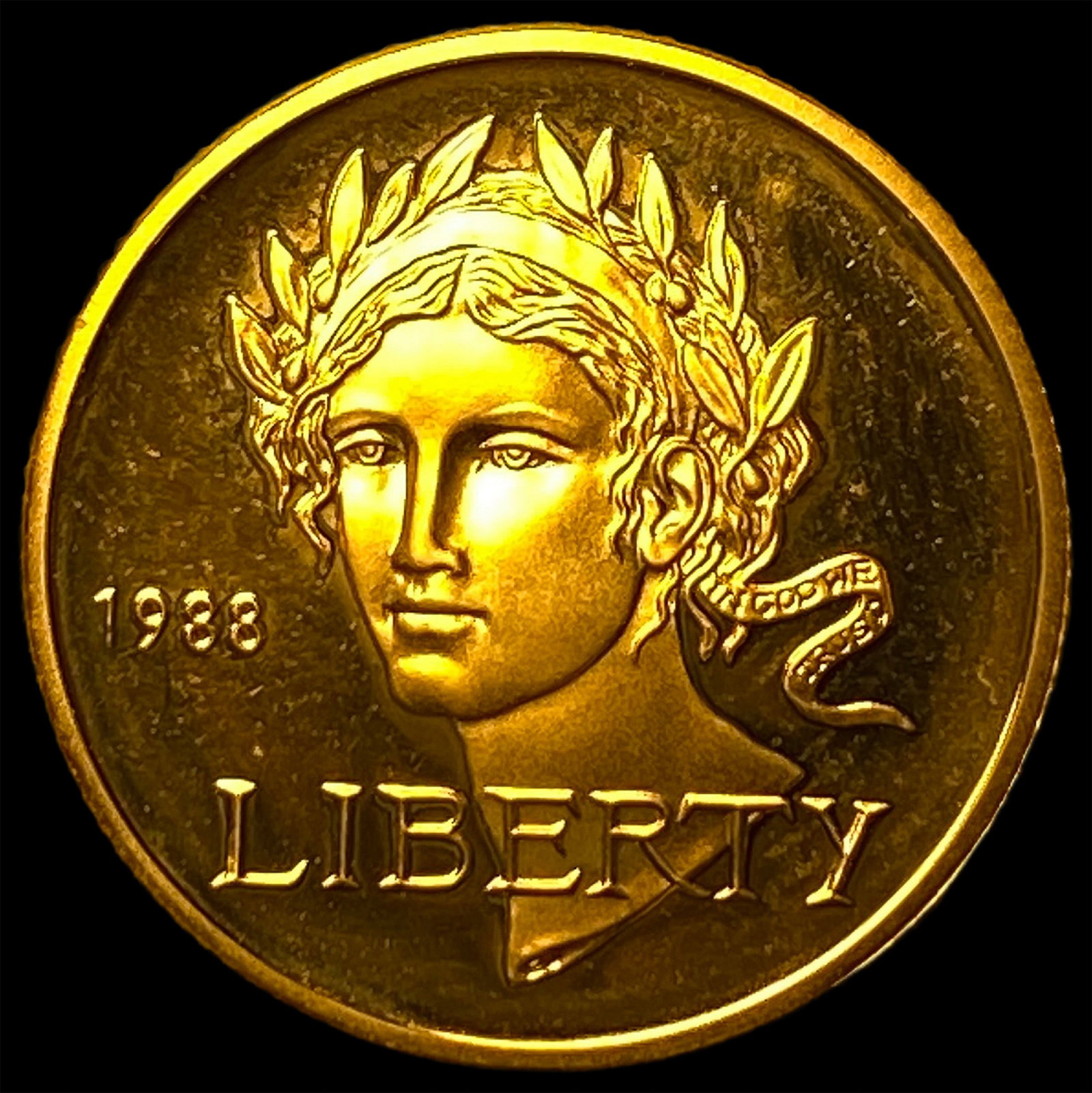 1988-W .2419oz Gold $5 Olympic GEM PROOF (1 of 2)
