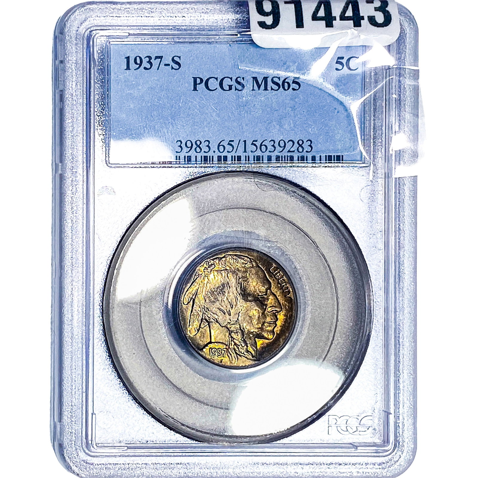 1937-S Buffalo Nickel PCGS MS65: 1937-S Buffalo Nickel PCGS MS65