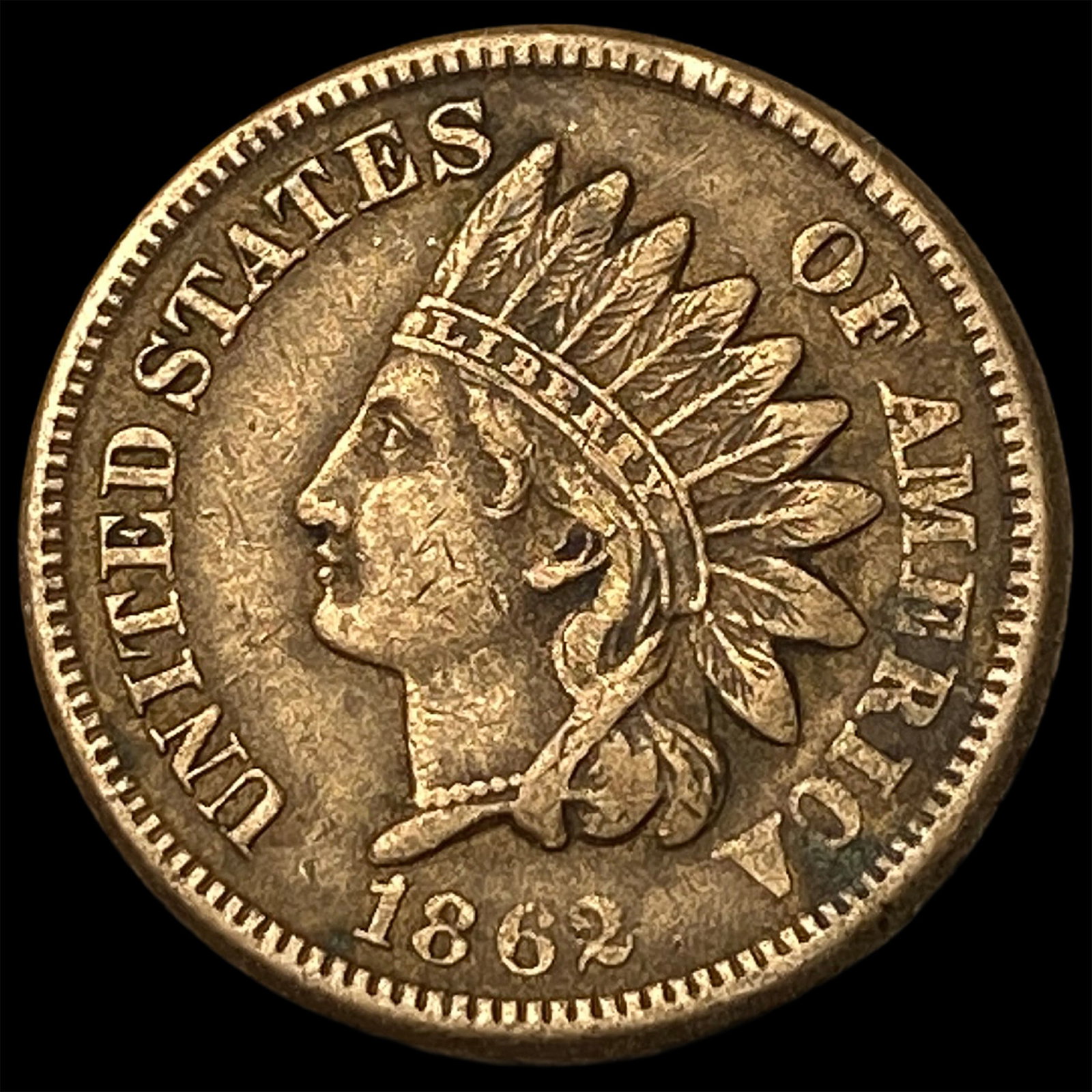 1862 Indian Head Cent CLOSELY UNCIRCULATED (1 of 2)
