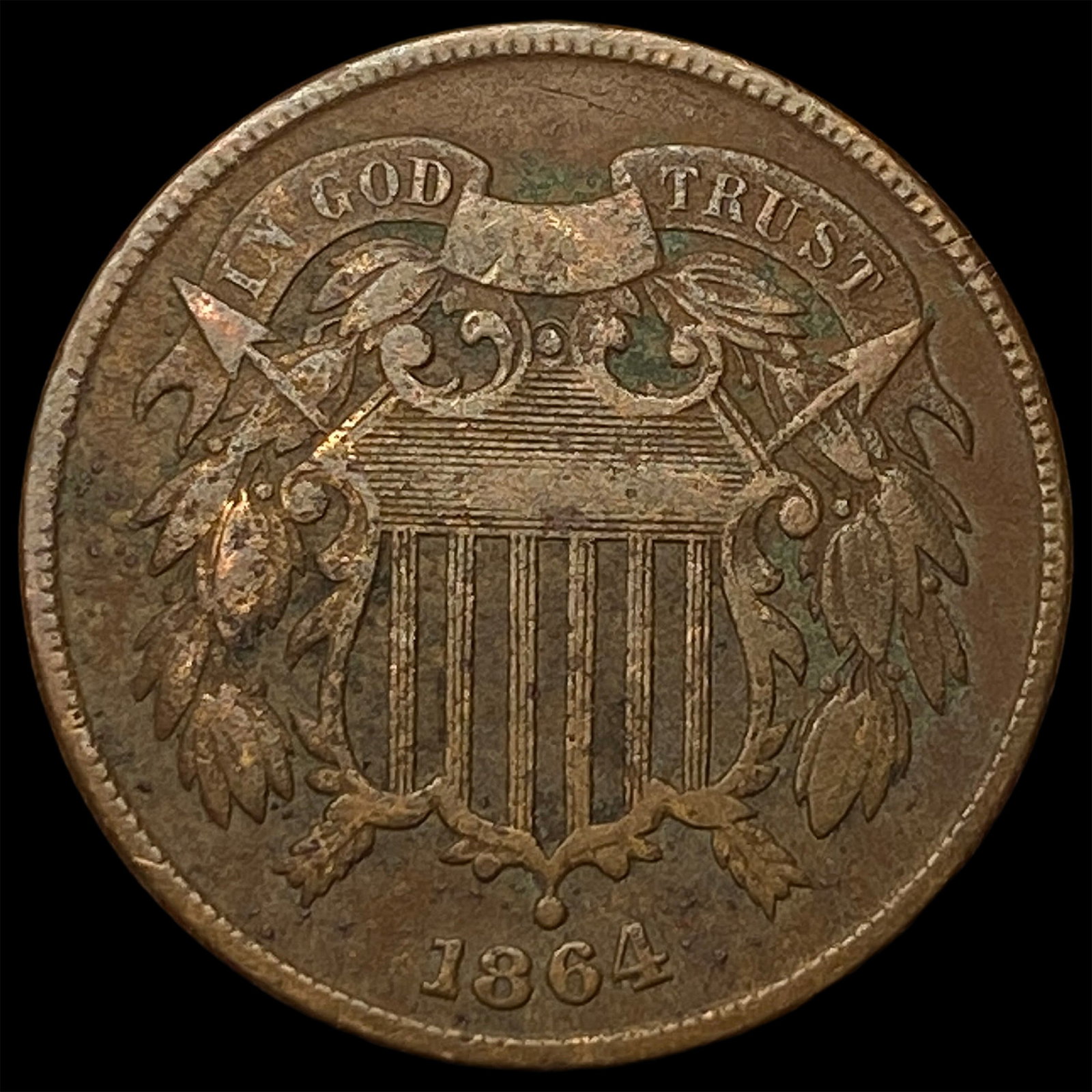 1864 Two-Cent Piece LIGHTLY CIRCULATED (1 of 2)