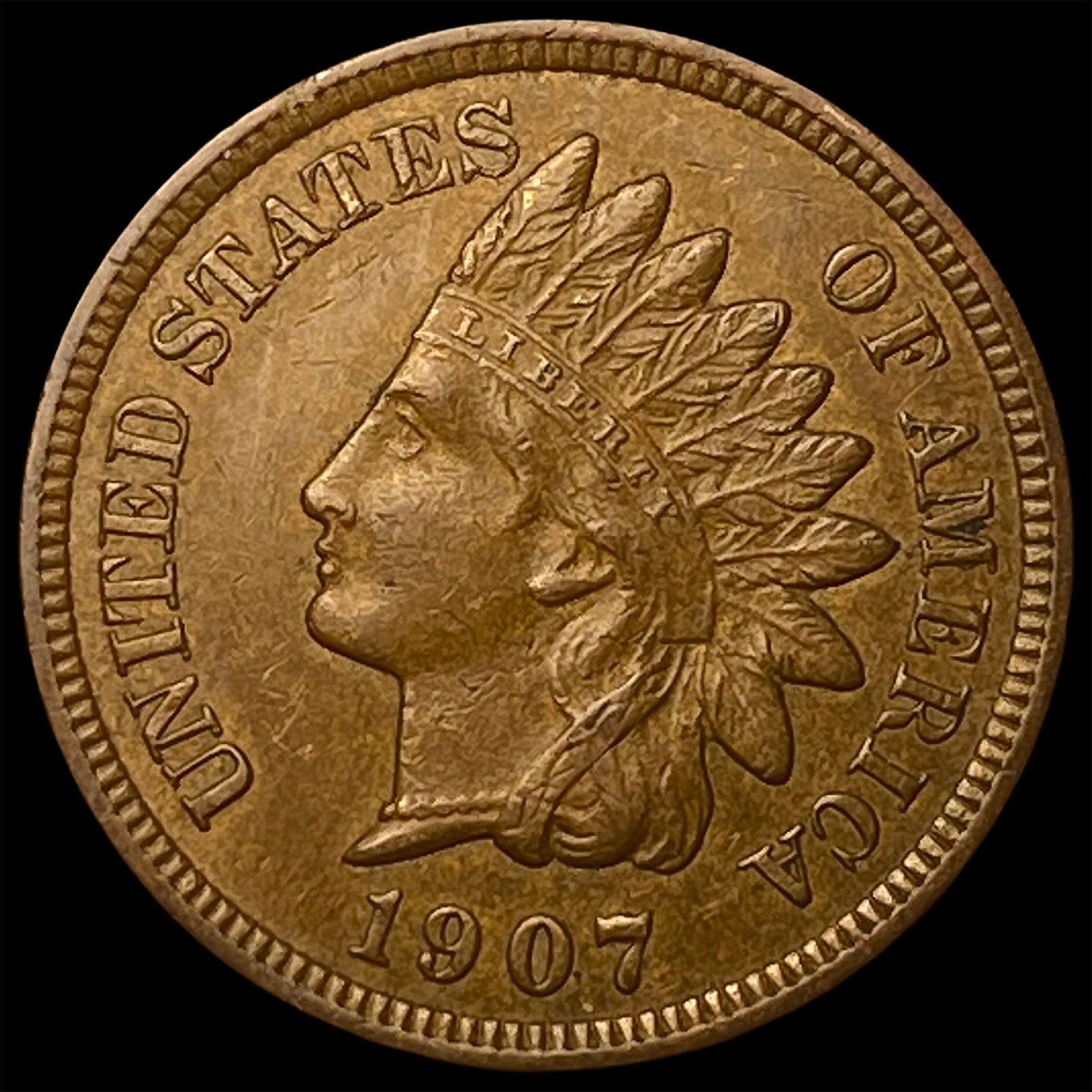 1907 Indian Head Cent NICELY CIRCULATED (1 of 2)