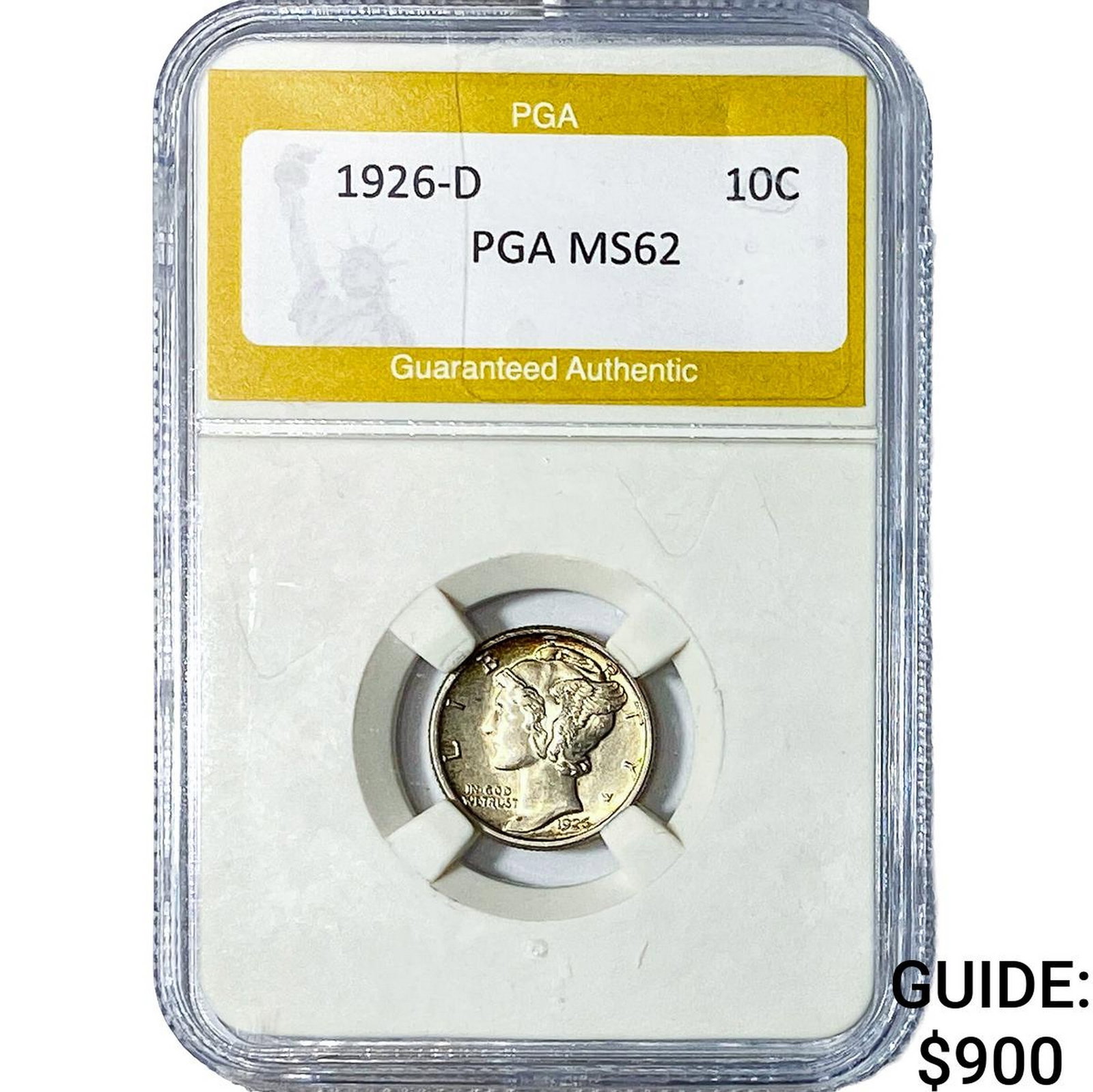 1926-D Mercury Silver Dime PGA MS62 (1 of 2)